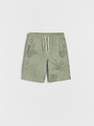 Reserved - Green Cotton Shorts With Print, Kids Boys