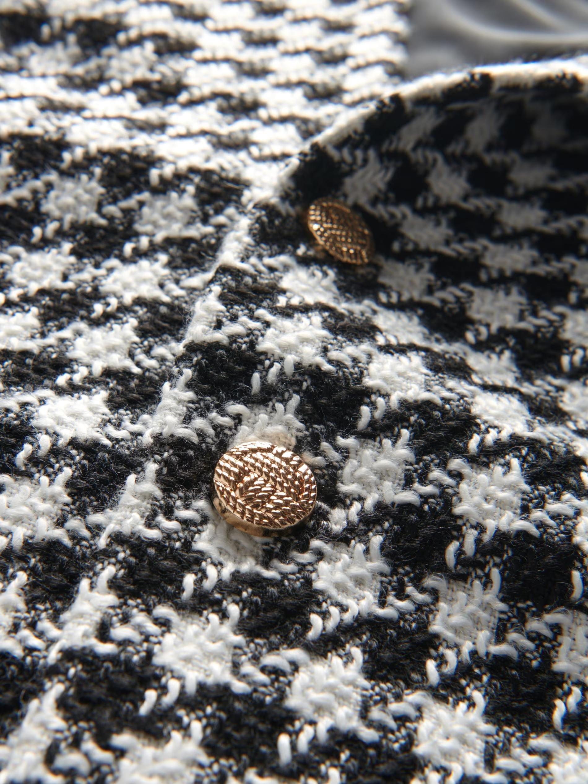 Multicolour Dogtooth Pattern Skirt, , large image number 7