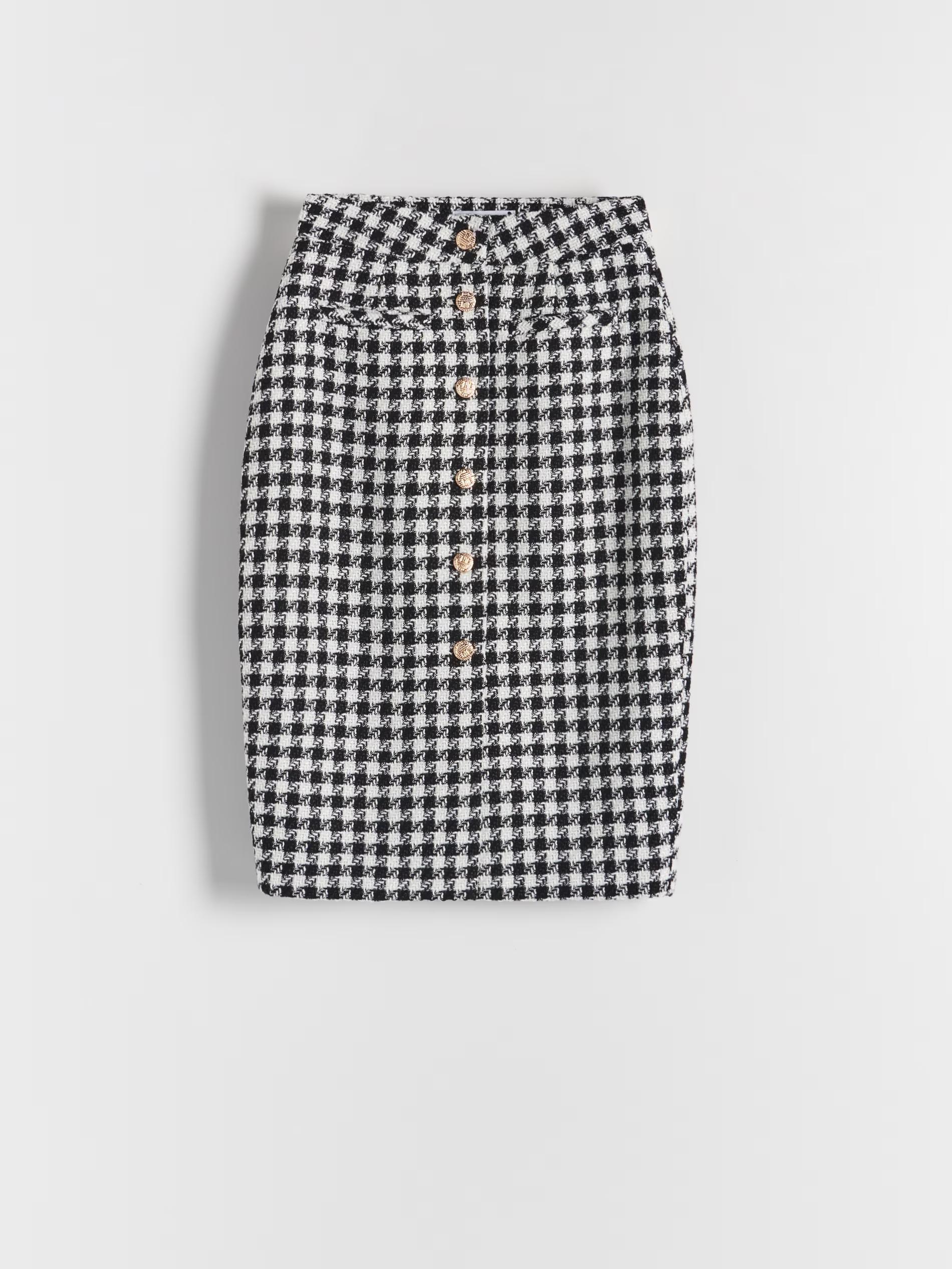 Multicolour Dogtooth Pattern Skirt, , large image number 8