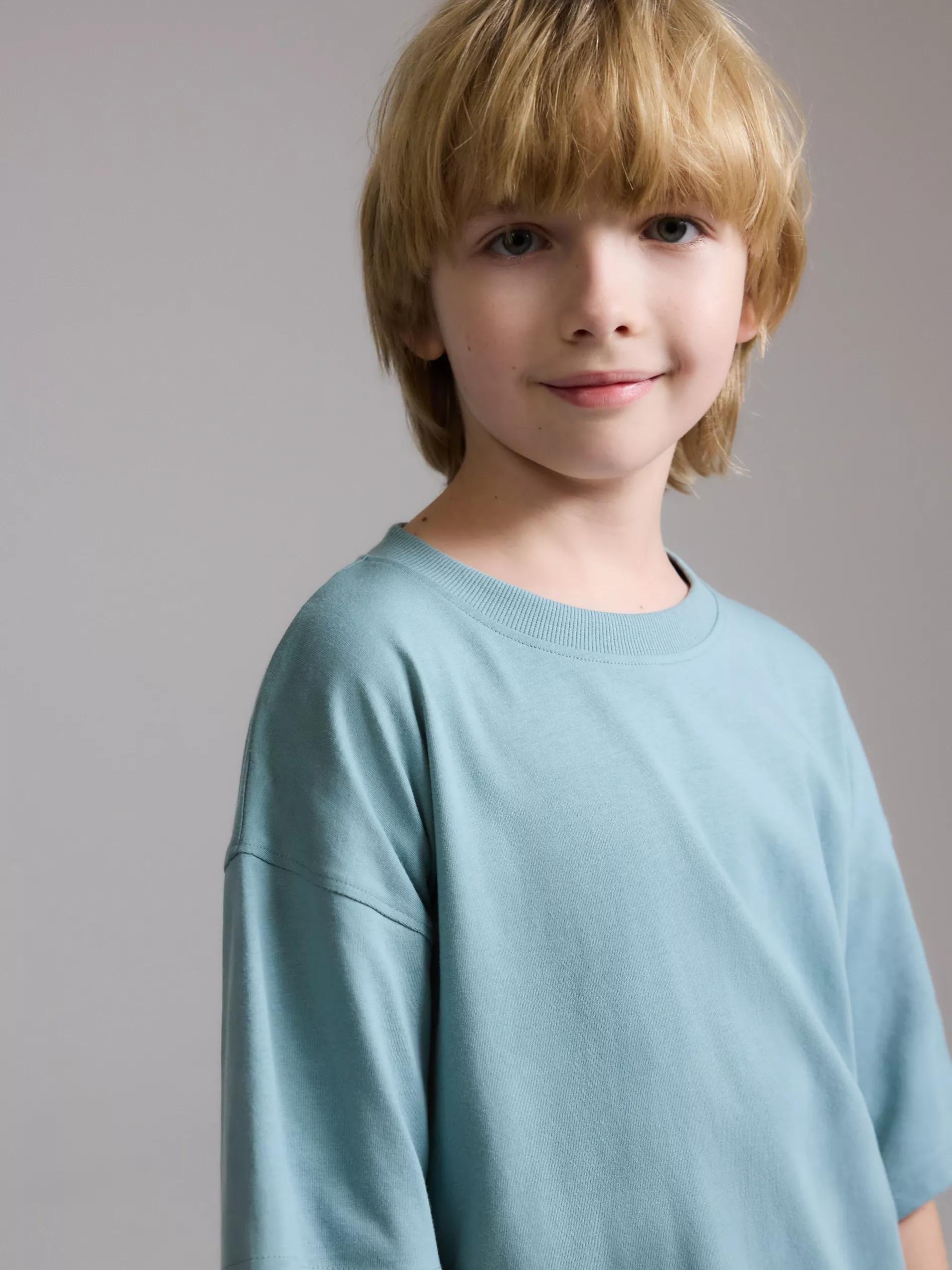 Blue T-Shirt, Kids Boy, Blue, large image number 3