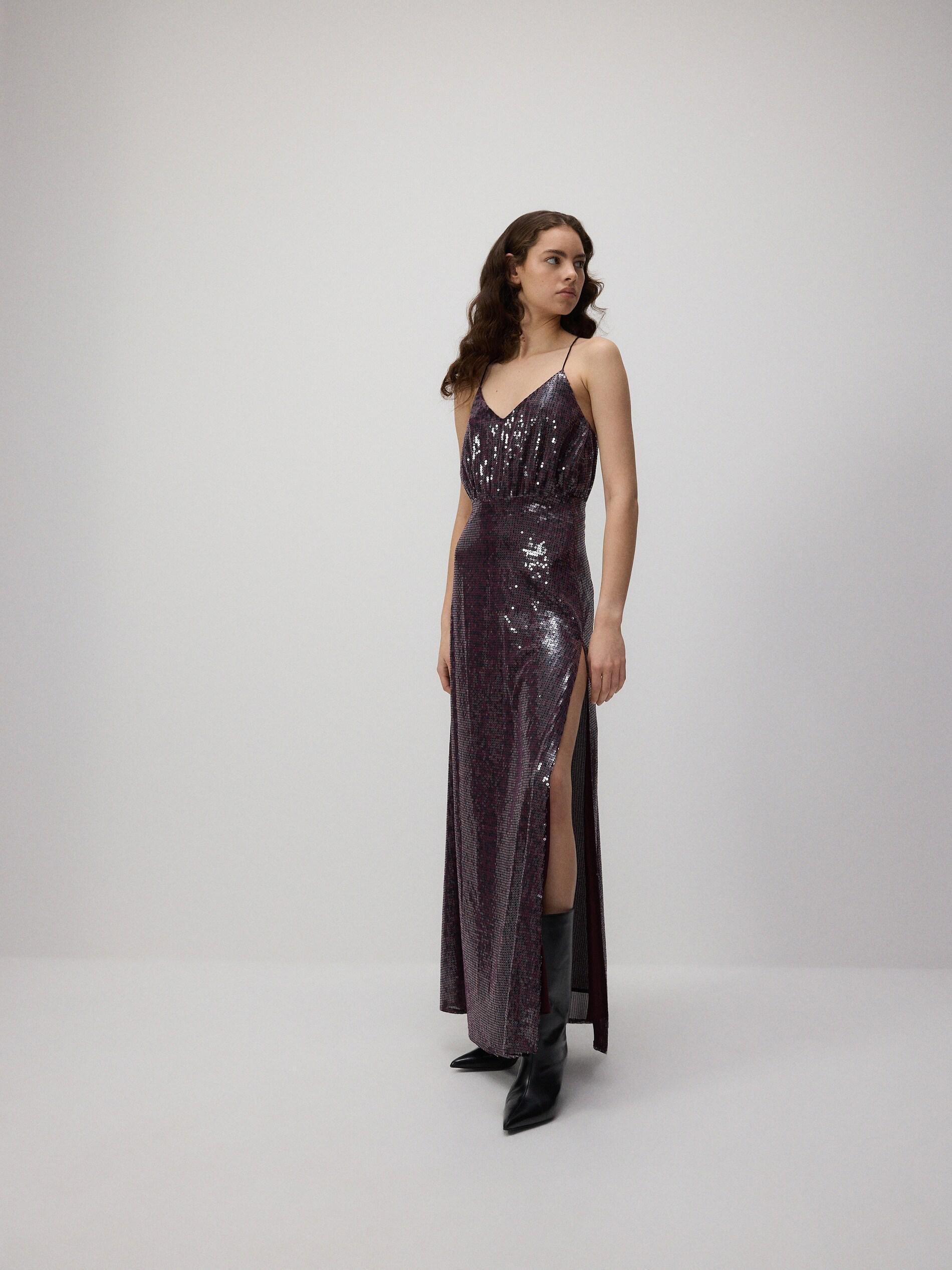 Multicolour Sequin Maxi Dress, Multicolor, large image number 8