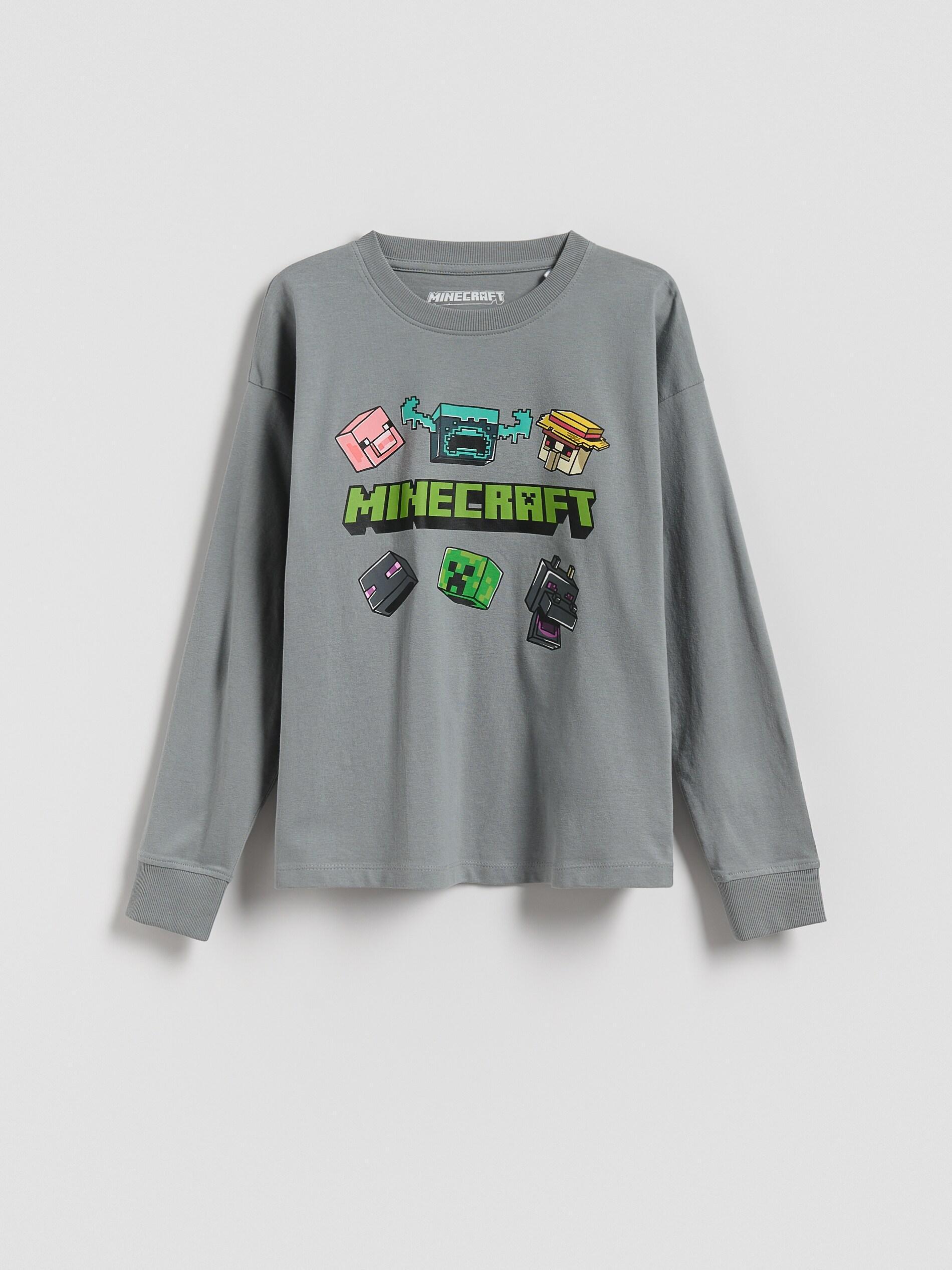 DARK GREY Minecraft long sleeve T-shirt, Grey, large image number 0