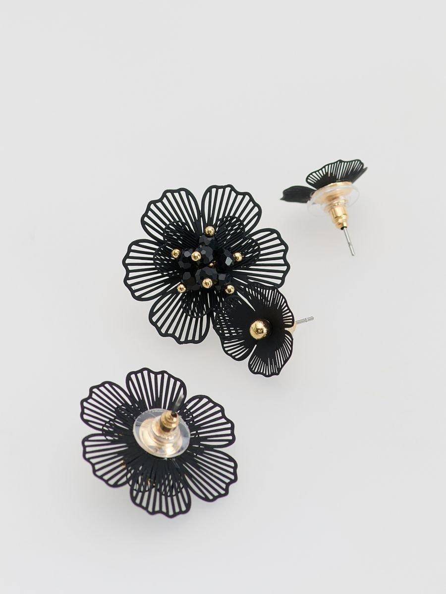 Black Earrings, Black, large image number 1