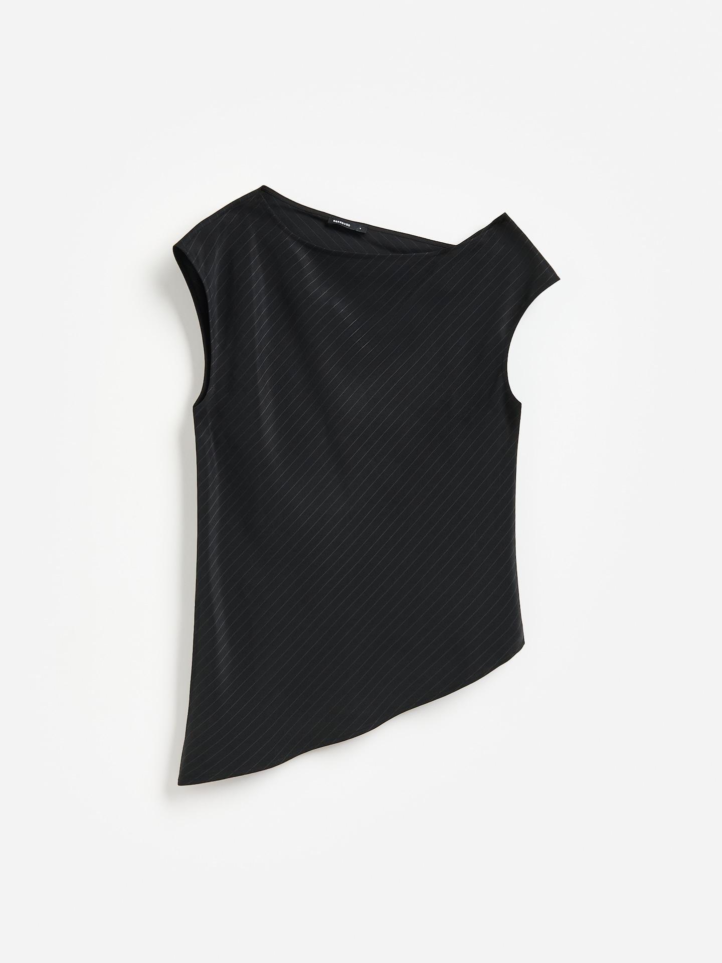Blue Viscose Blend Blouse, Navy, large image number 3