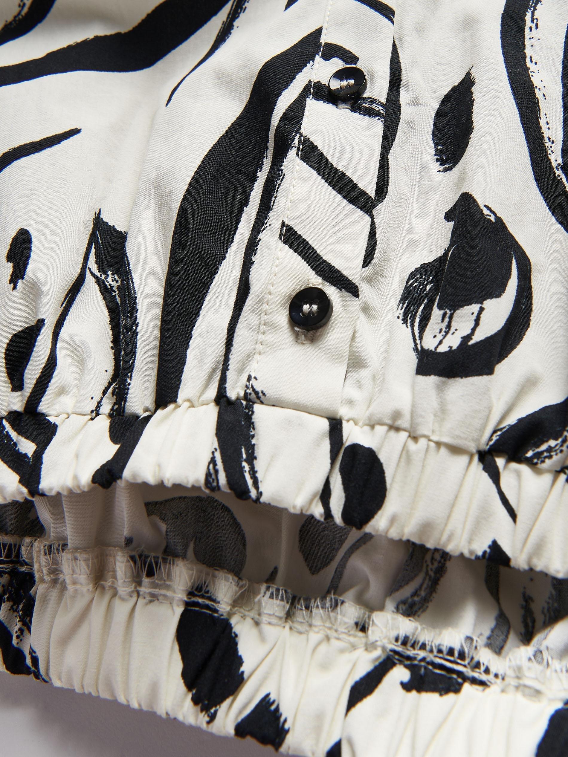 Black Patterned Fabric Shirt, , large image number 5