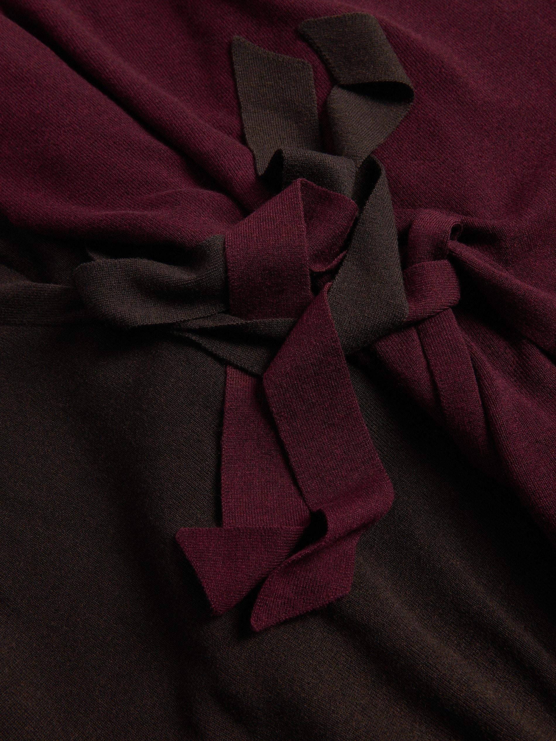 Maroon Sweater With Decorative Tie, Burgundy, large image number 1