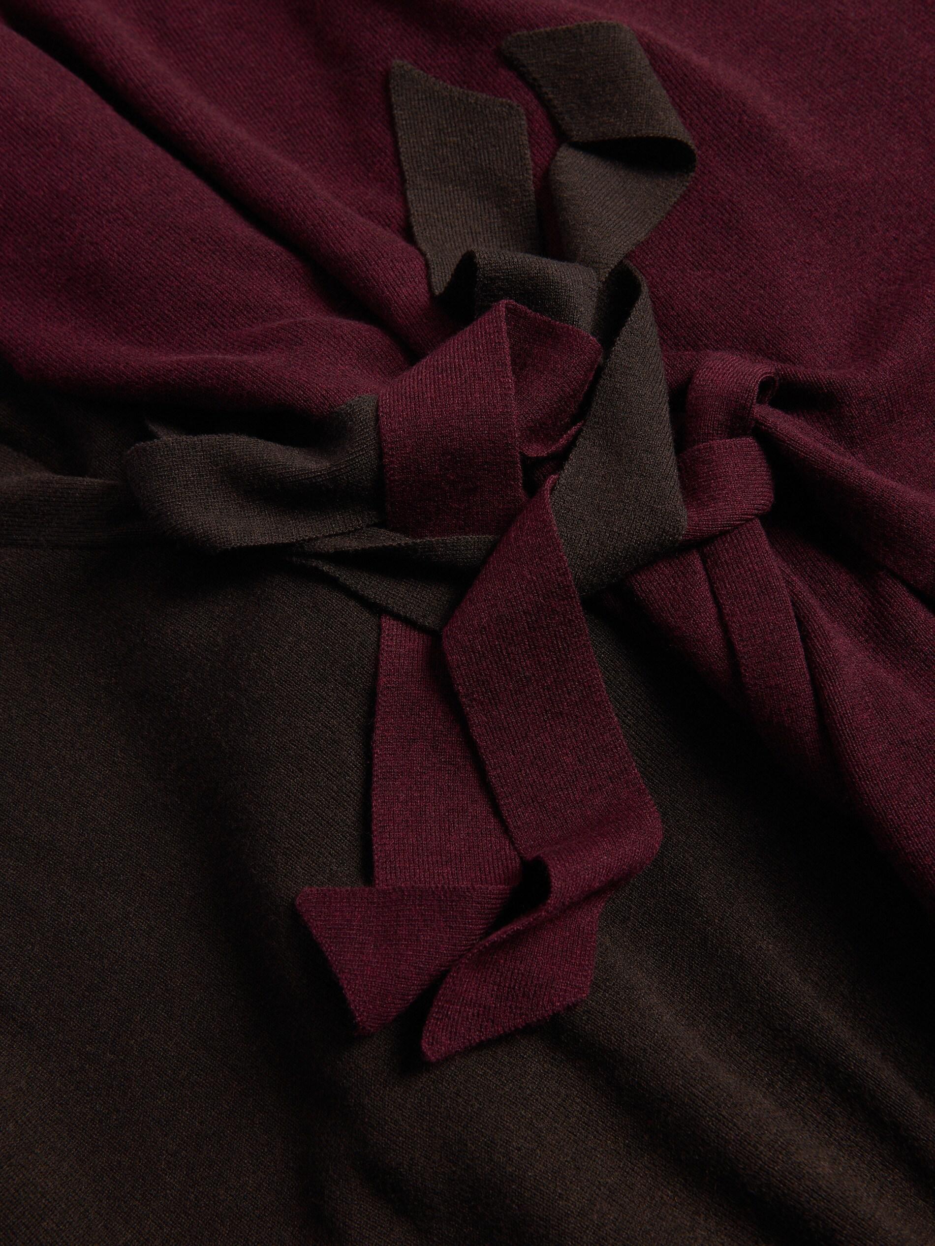Maroon Sweater With Decorative Tie, Burgundy, large image number 5