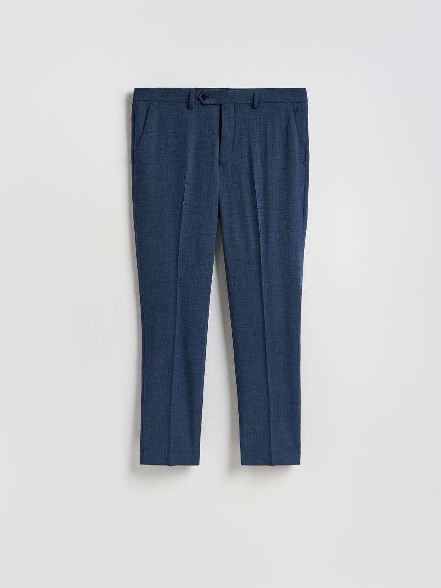 Blue Slim-Fit Suit Trousers, Navy, large image number 2