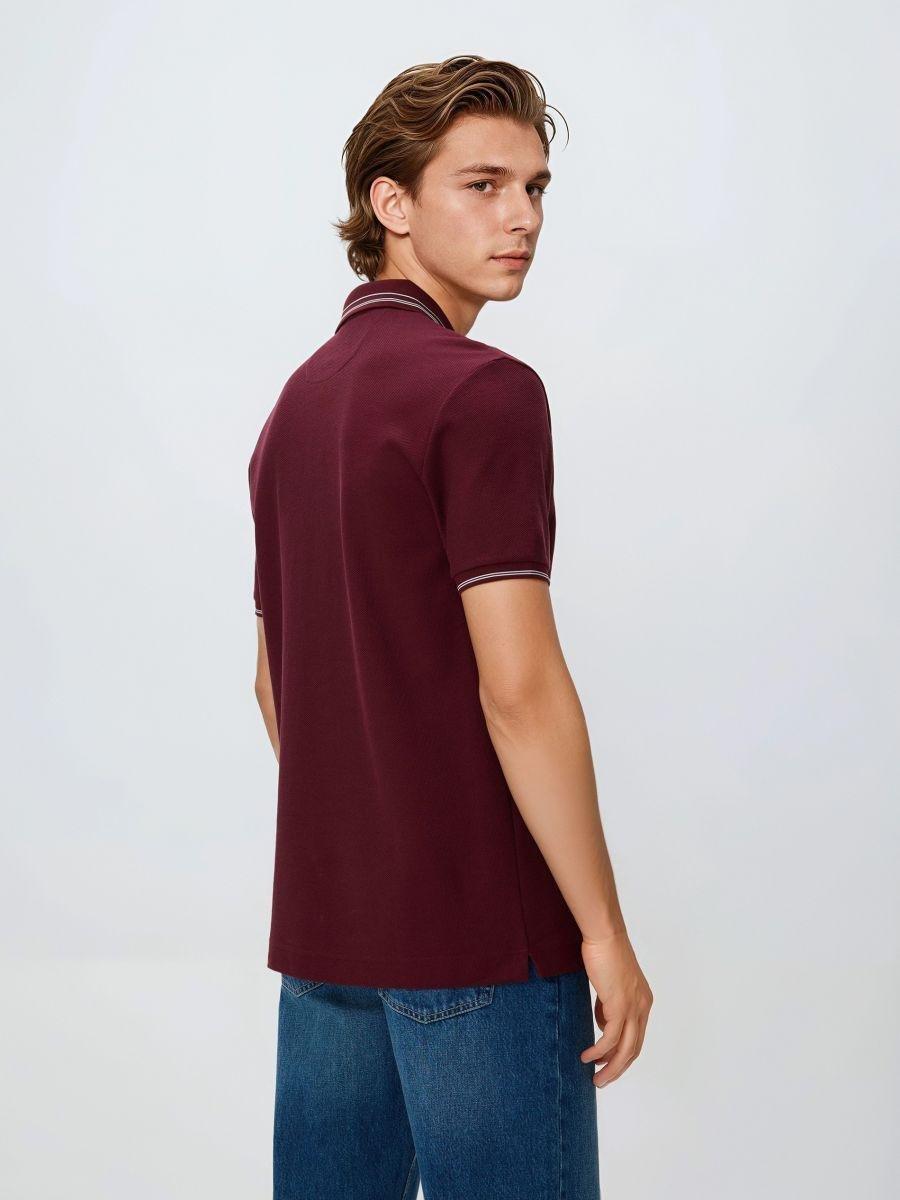 بولو رجالي عنابي, Burgundy, large image number 1