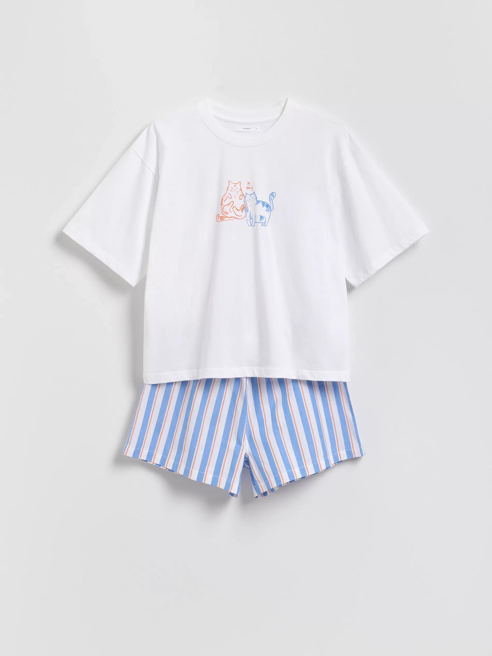 Multicolour Two Piece Printed Pyjama Set, Multicolor, large image number 4