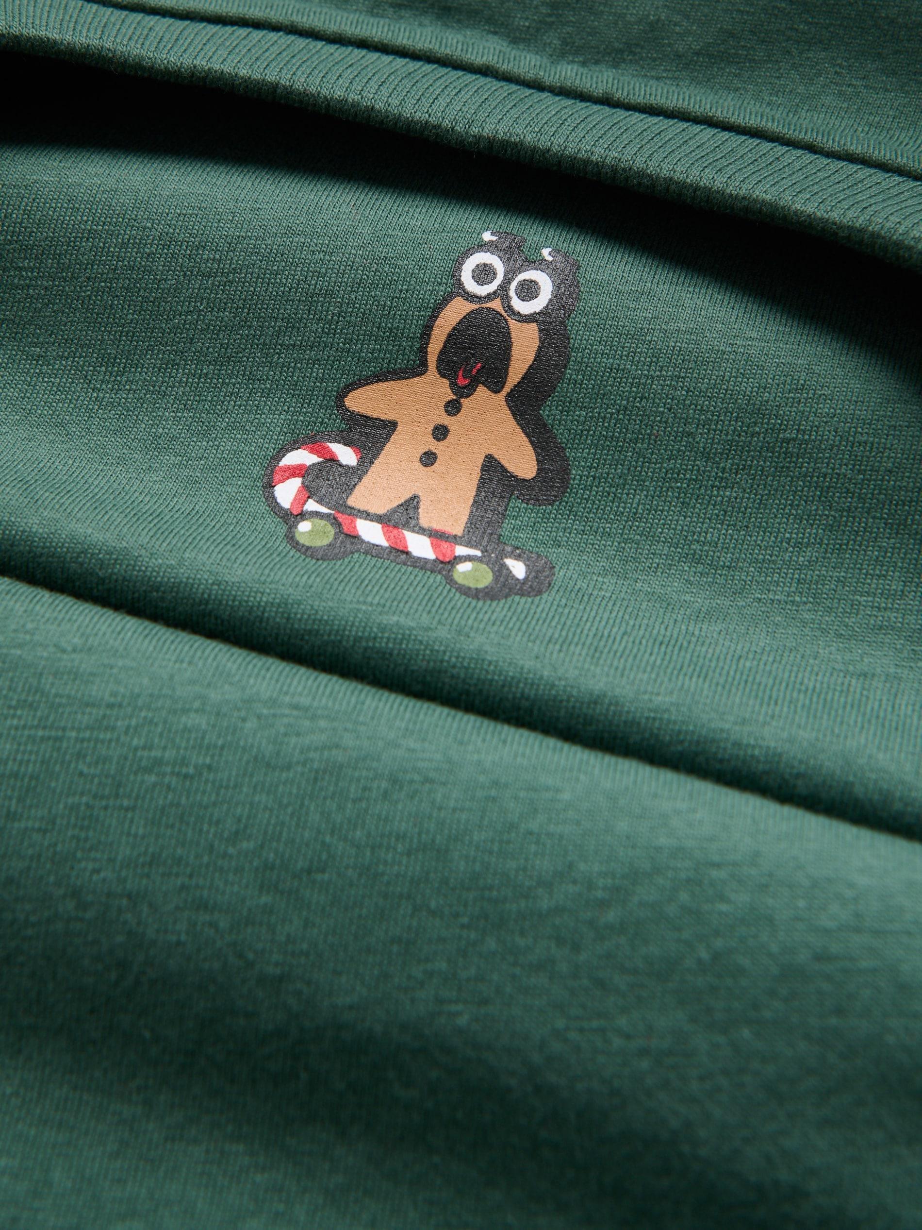 BOYS` T-SHIRT GREEN, Green, medium