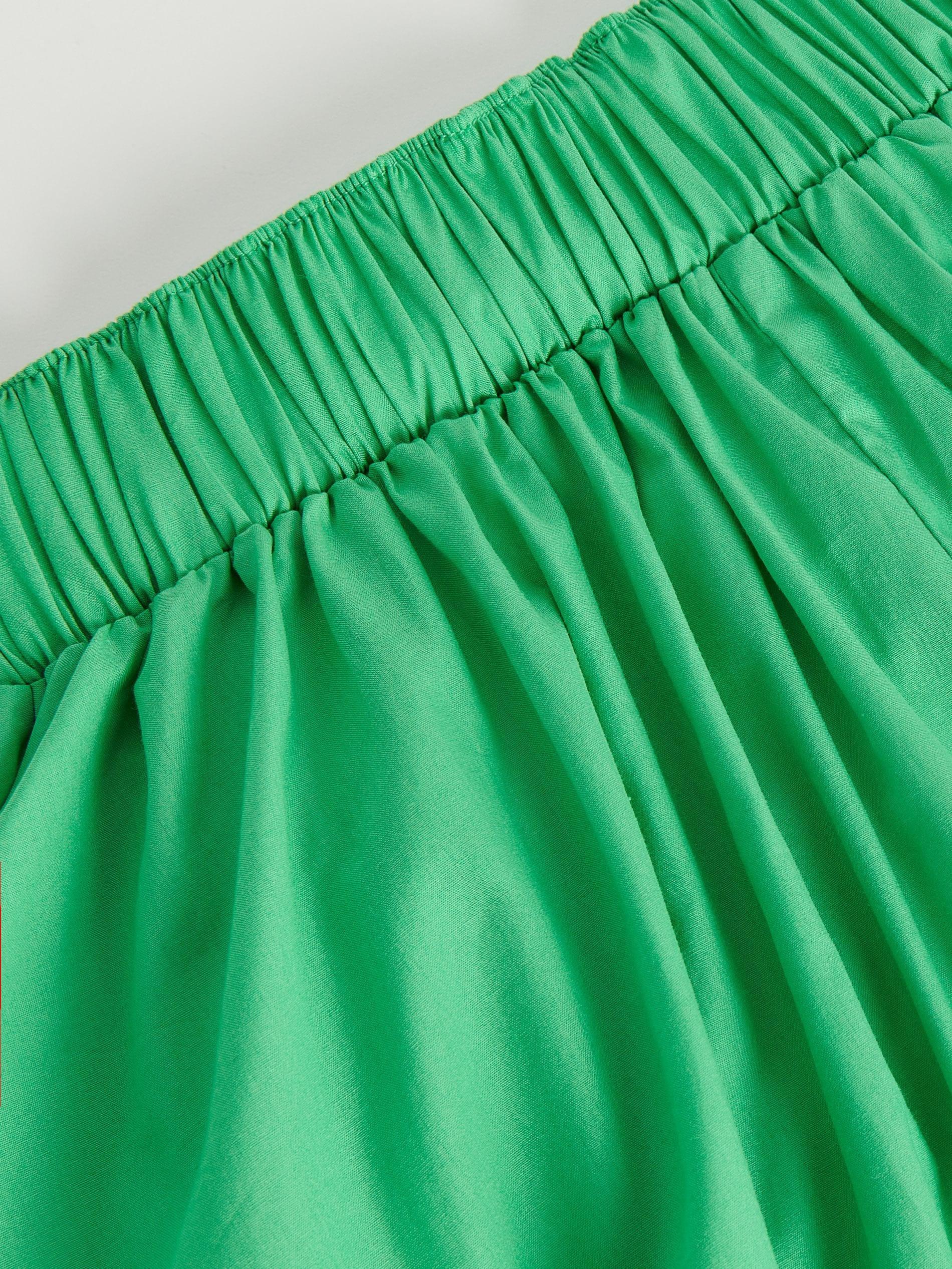 Fresh Green Cotton Midi Skirt, Women, , large image number 4