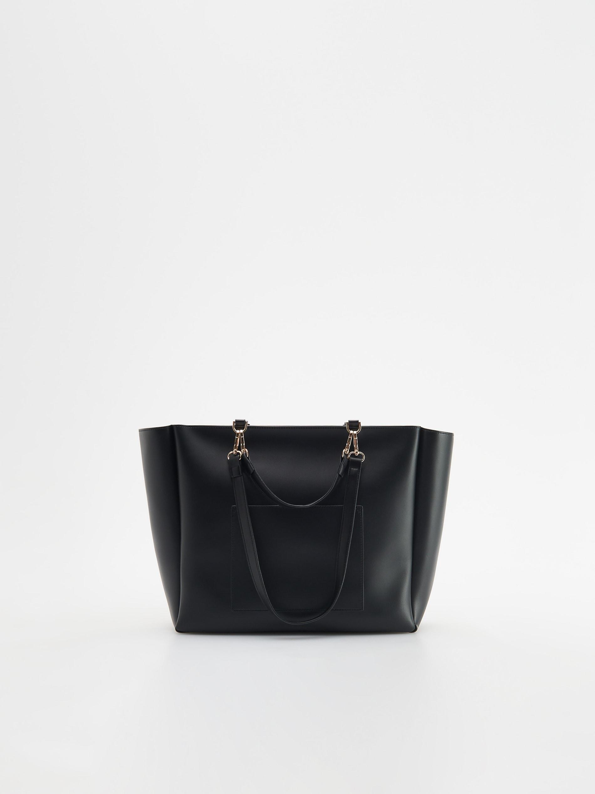 Black Shopper Bag, , large image number 0