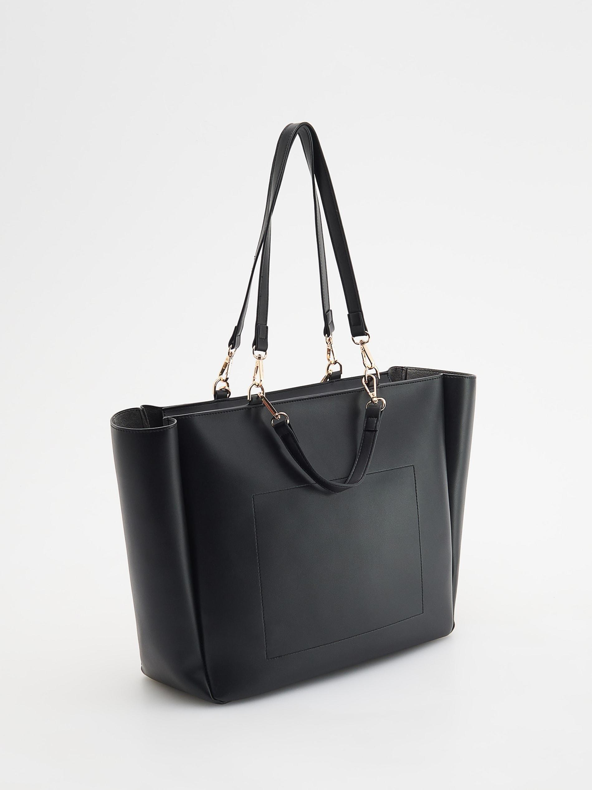Black Shopper Bag, , large image number 1
