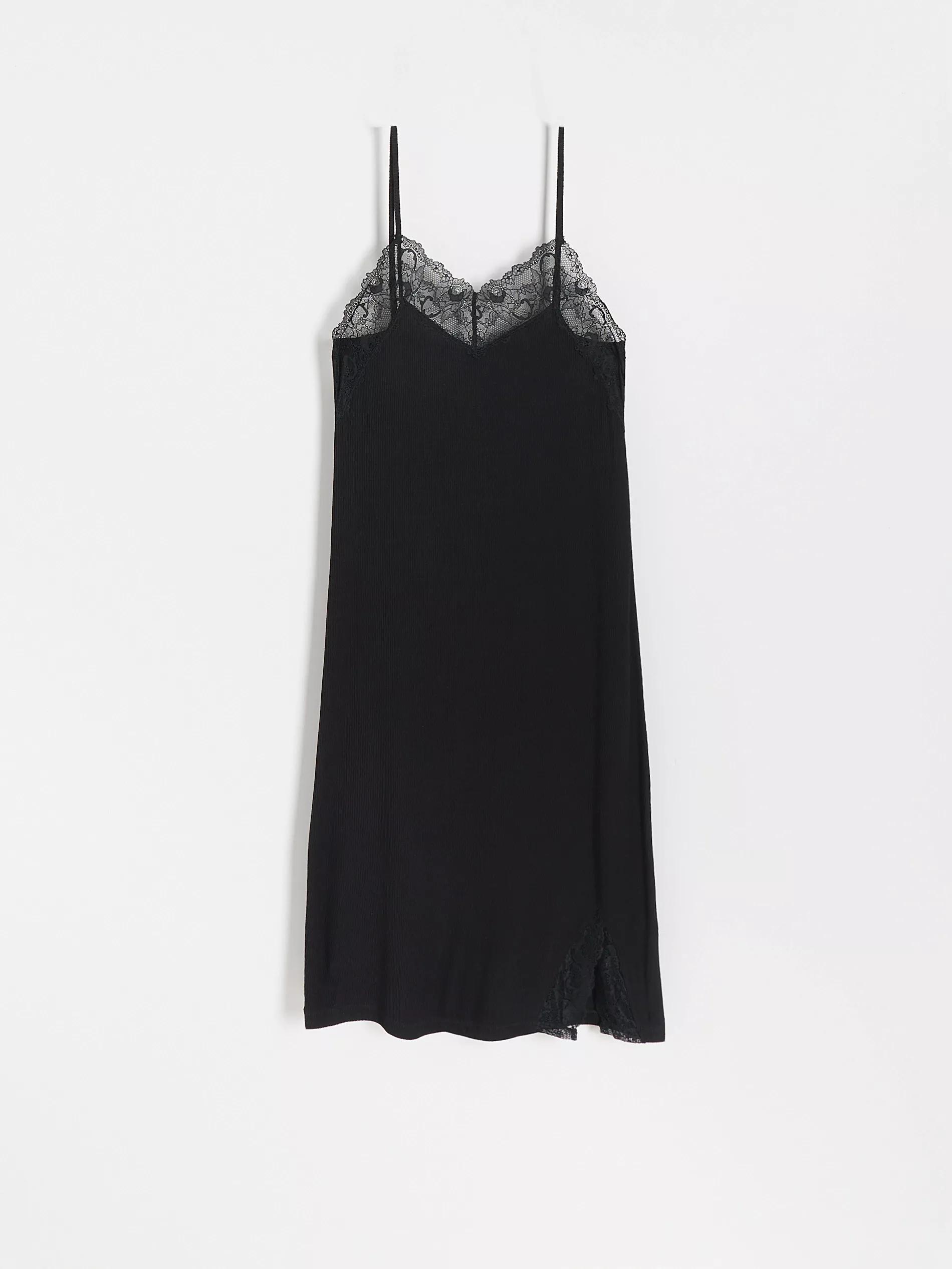 Black Nightgown With A High Viscose Content, , large image number 3
