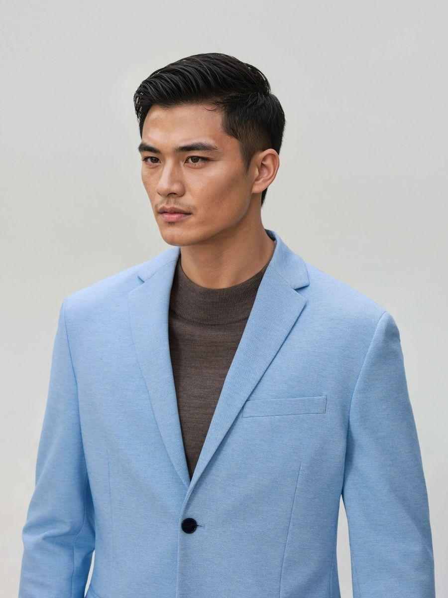 Blue Blazer Im Slim-Fit, Blue, large image number 0