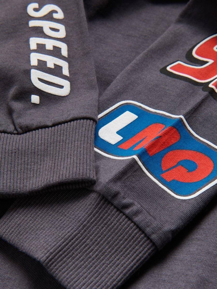 Grey Cars Long-Sleeved Cotton Shirt, Grey, large image number 1