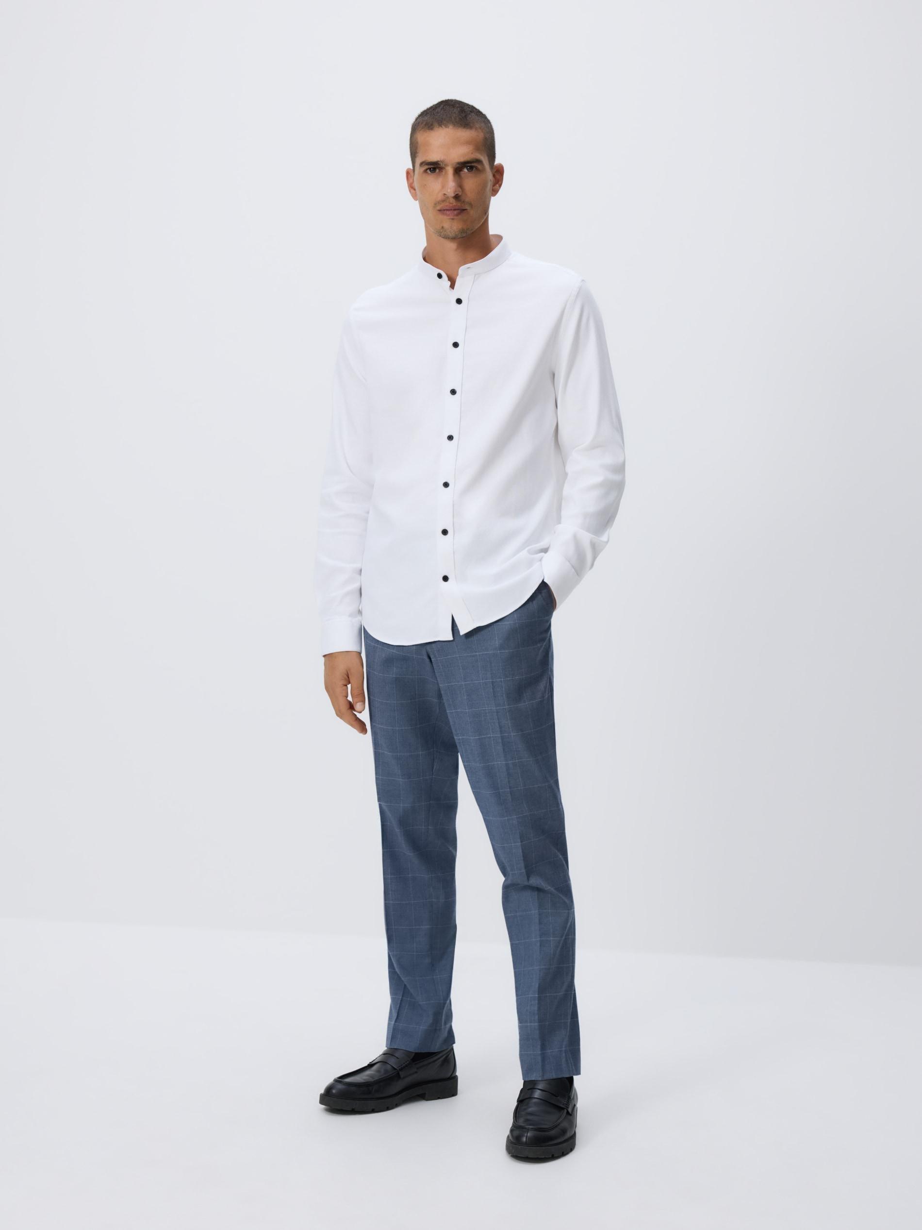 White Super Slim Fit Egyptian Cotton Rich Shirt, White, large image number 0