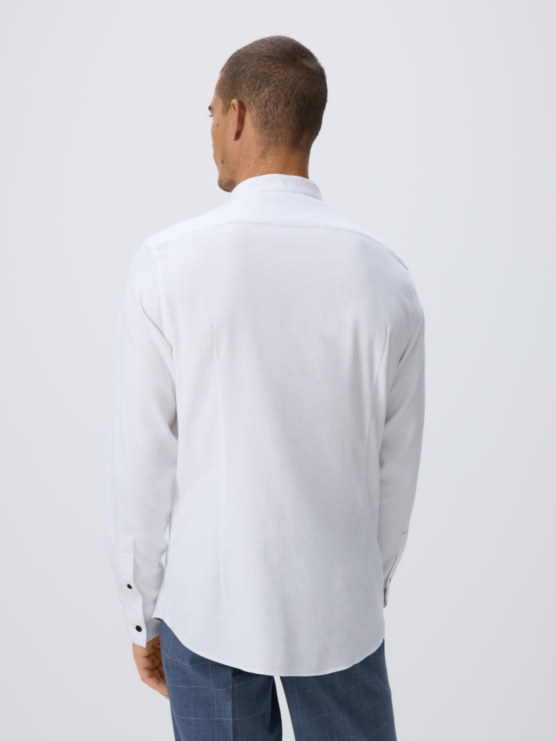 White Super Slim Fit Egyptian Cotton Rich Shirt, White, large image number 2