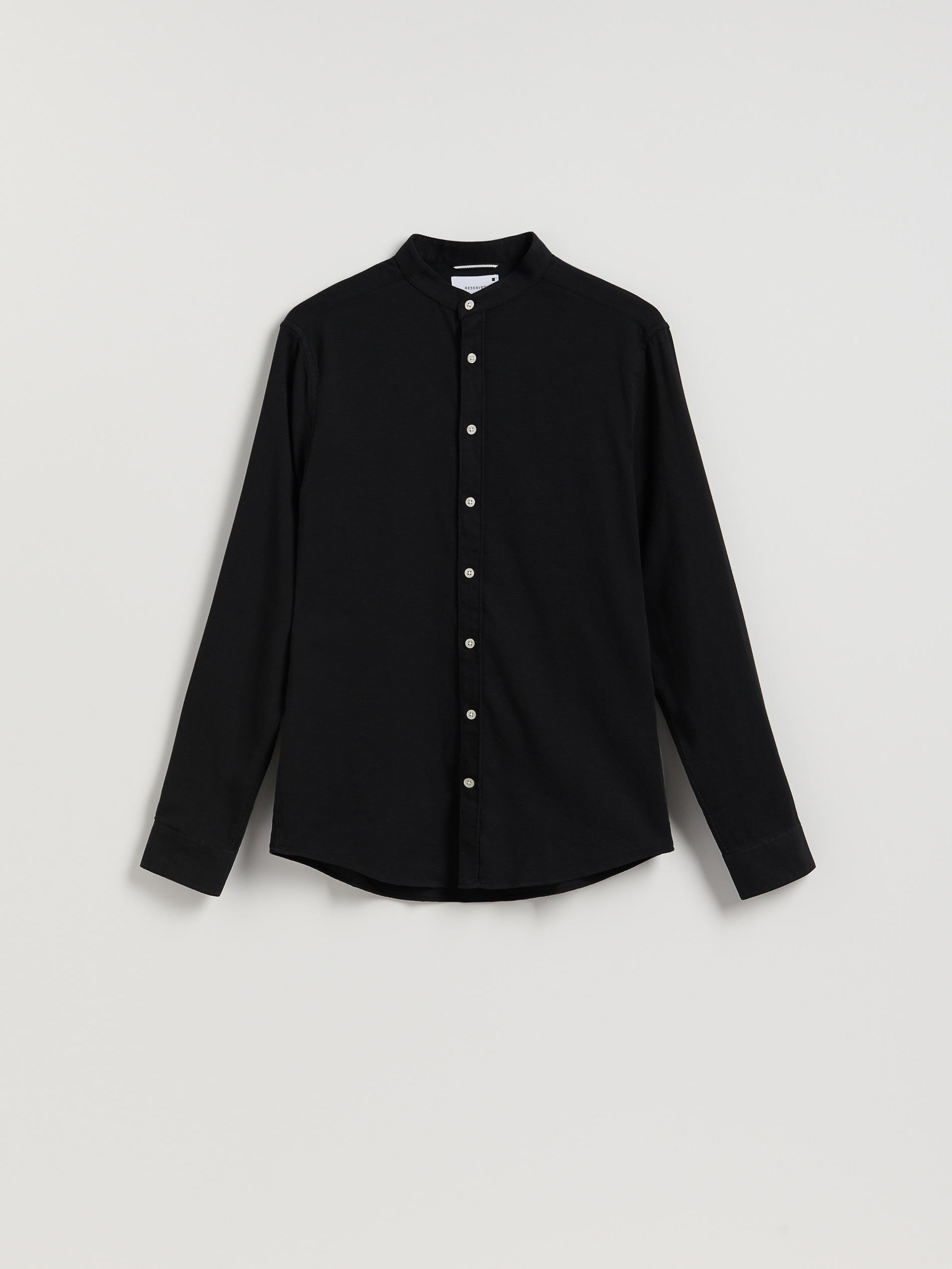 Black Super Slim Fit Egyptian Cotton Rich Shirt, Black, large image number 4