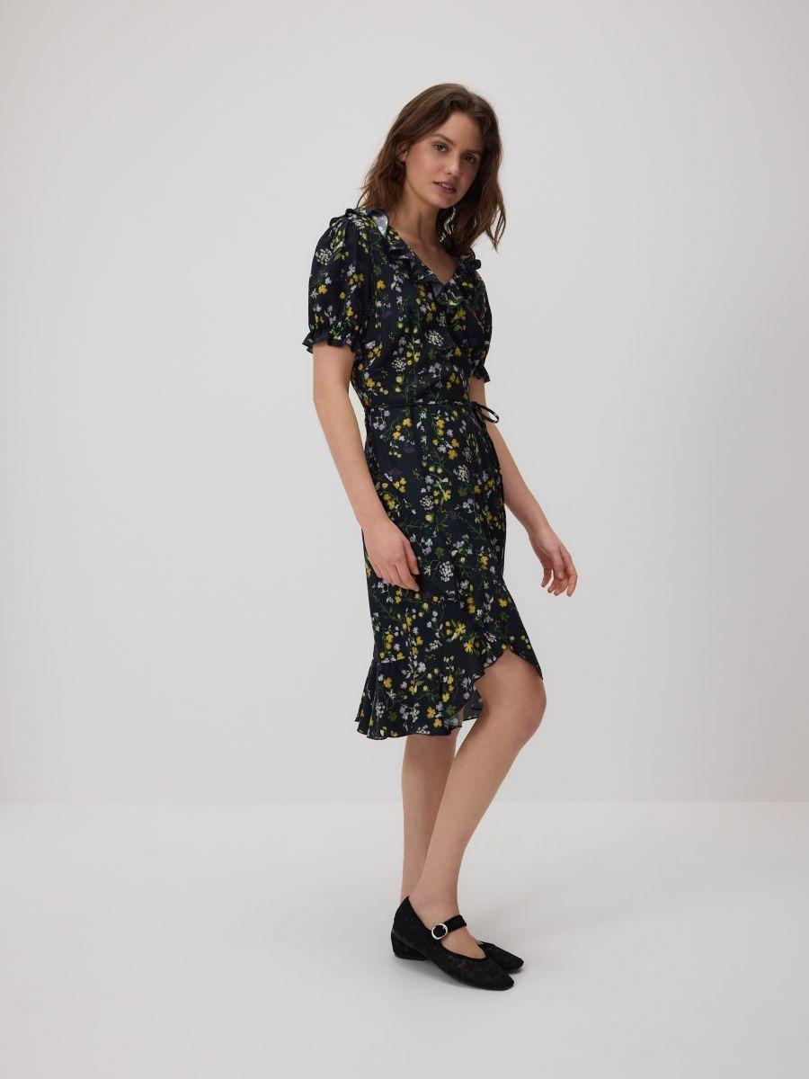 Multicolour Satin Midi Dress, , large image number 1