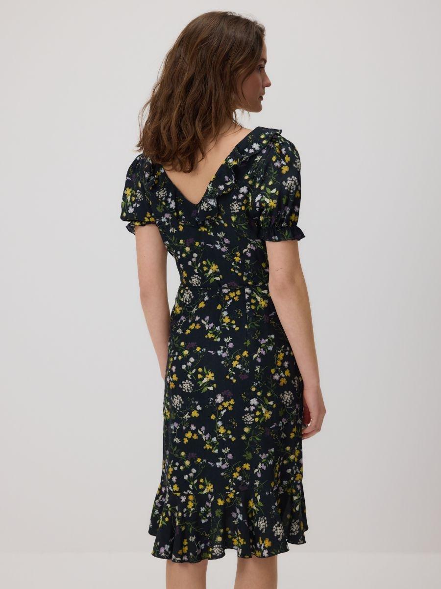 Multicolour Satin Midi Dress, , large image number 5