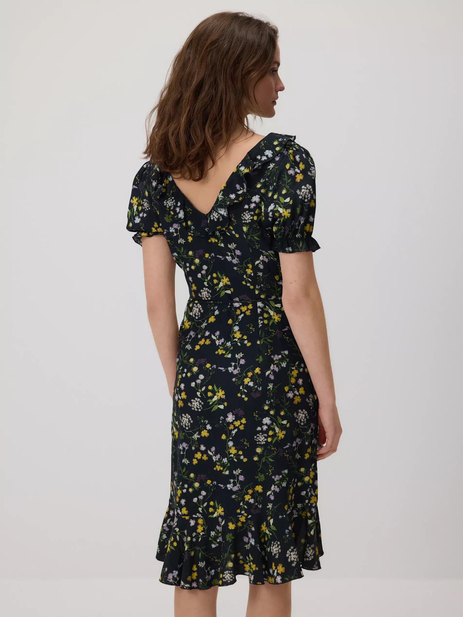 Multicolour Satin Midi Dress, , large image number 7