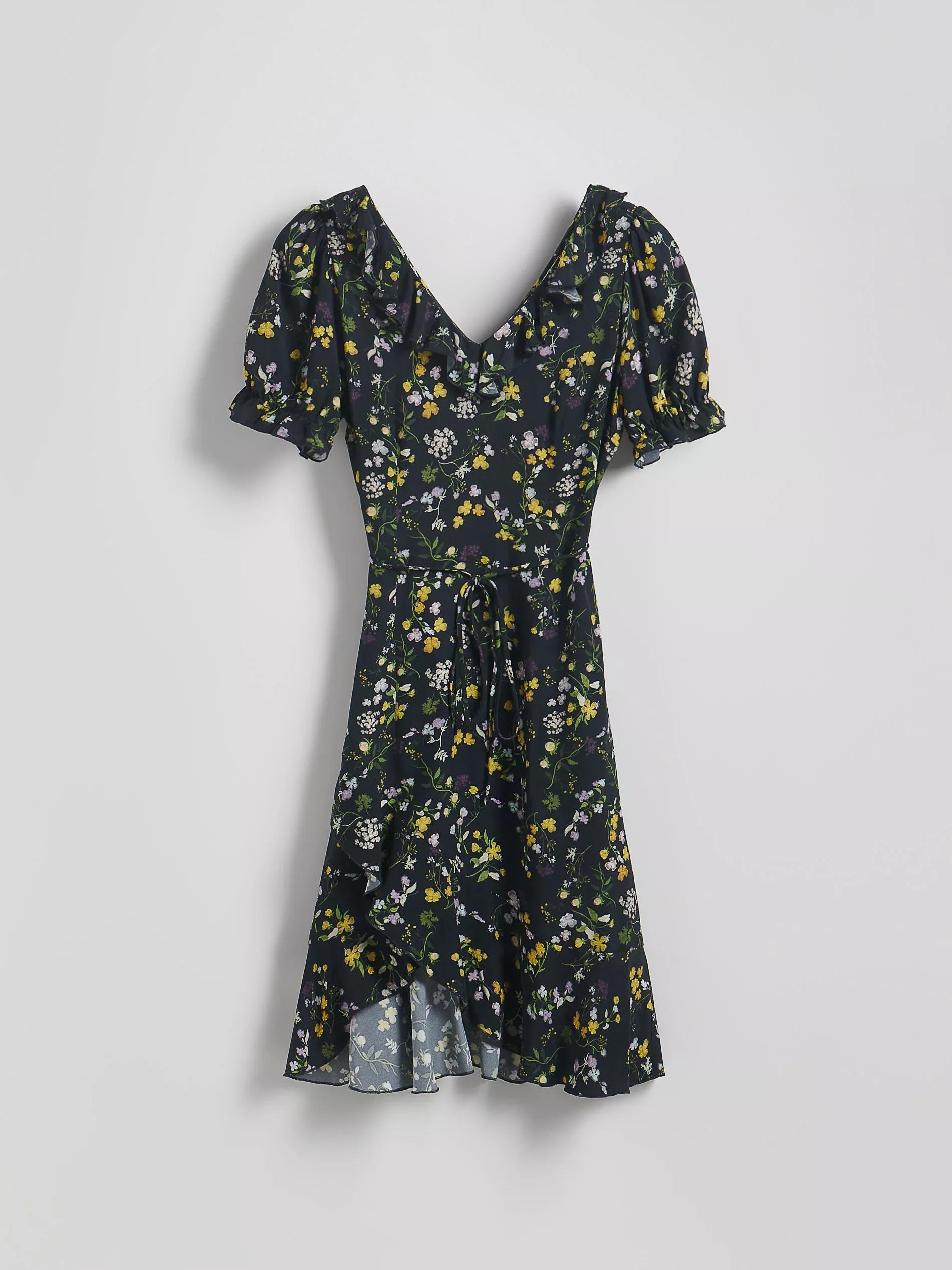 Multicolour Satin Midi Dress, , large image number 8