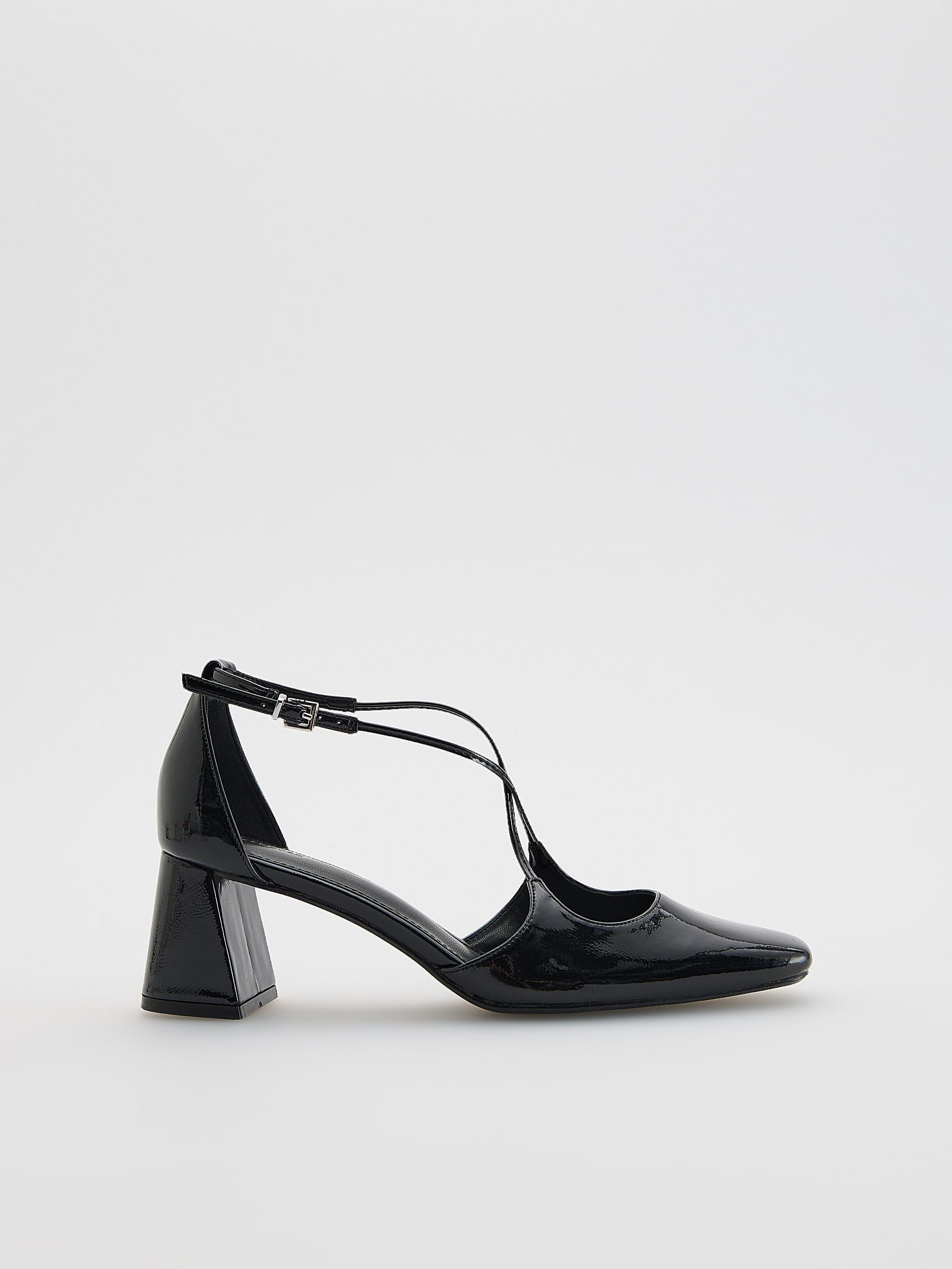 Black Patent Pumps, Black, large image number 1