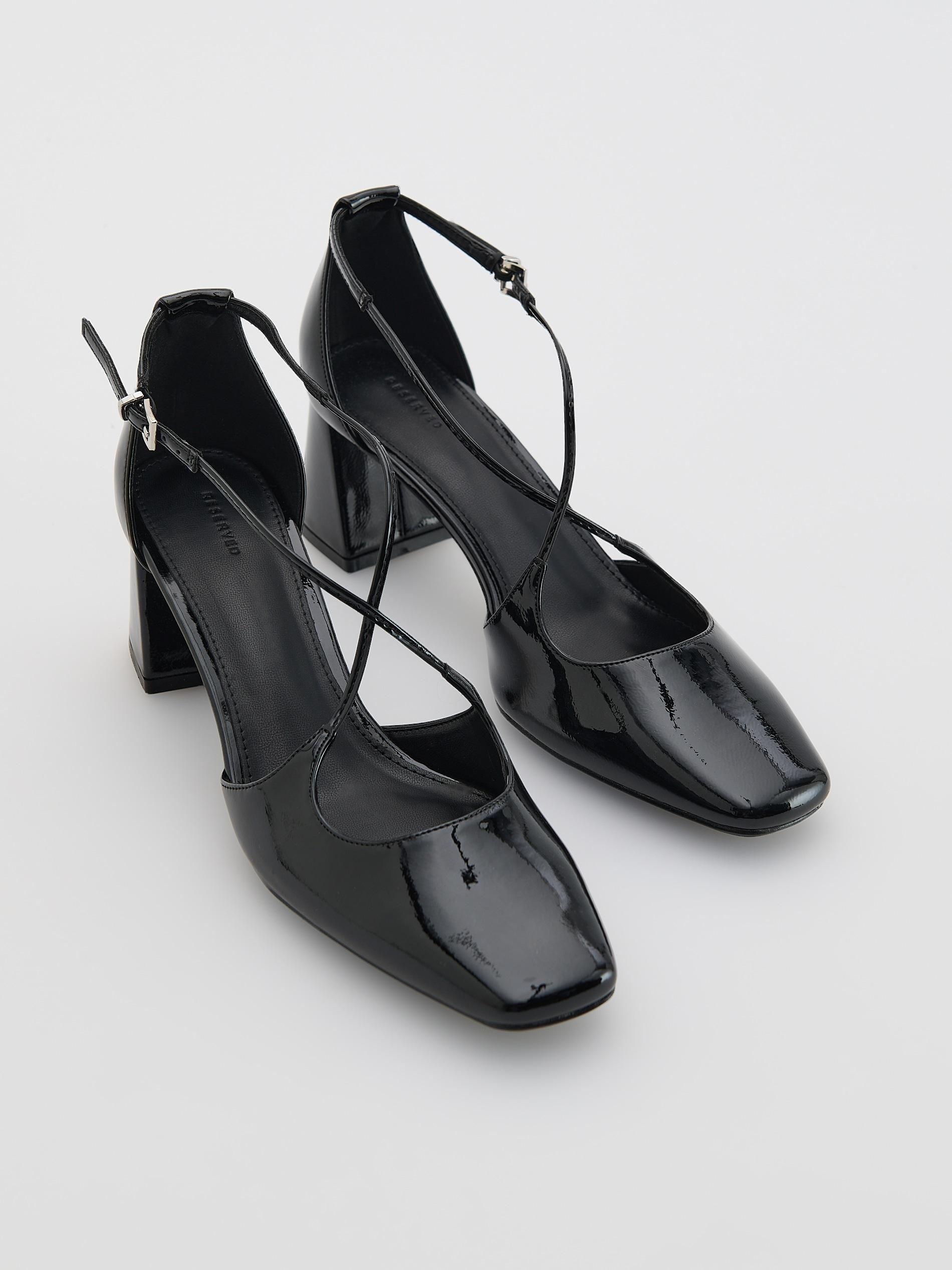Black Patent Pumps, Black, large image number 2