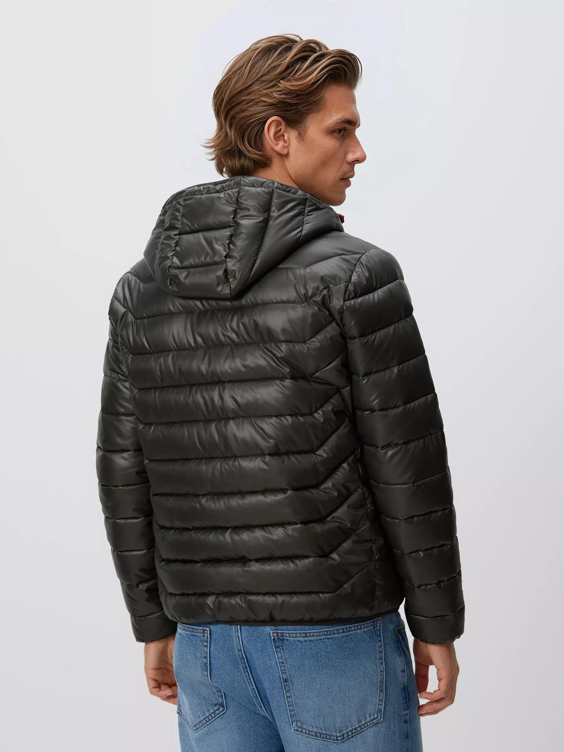 Brown Jacket With Contrasting Inserts, Khaki, large image number 3