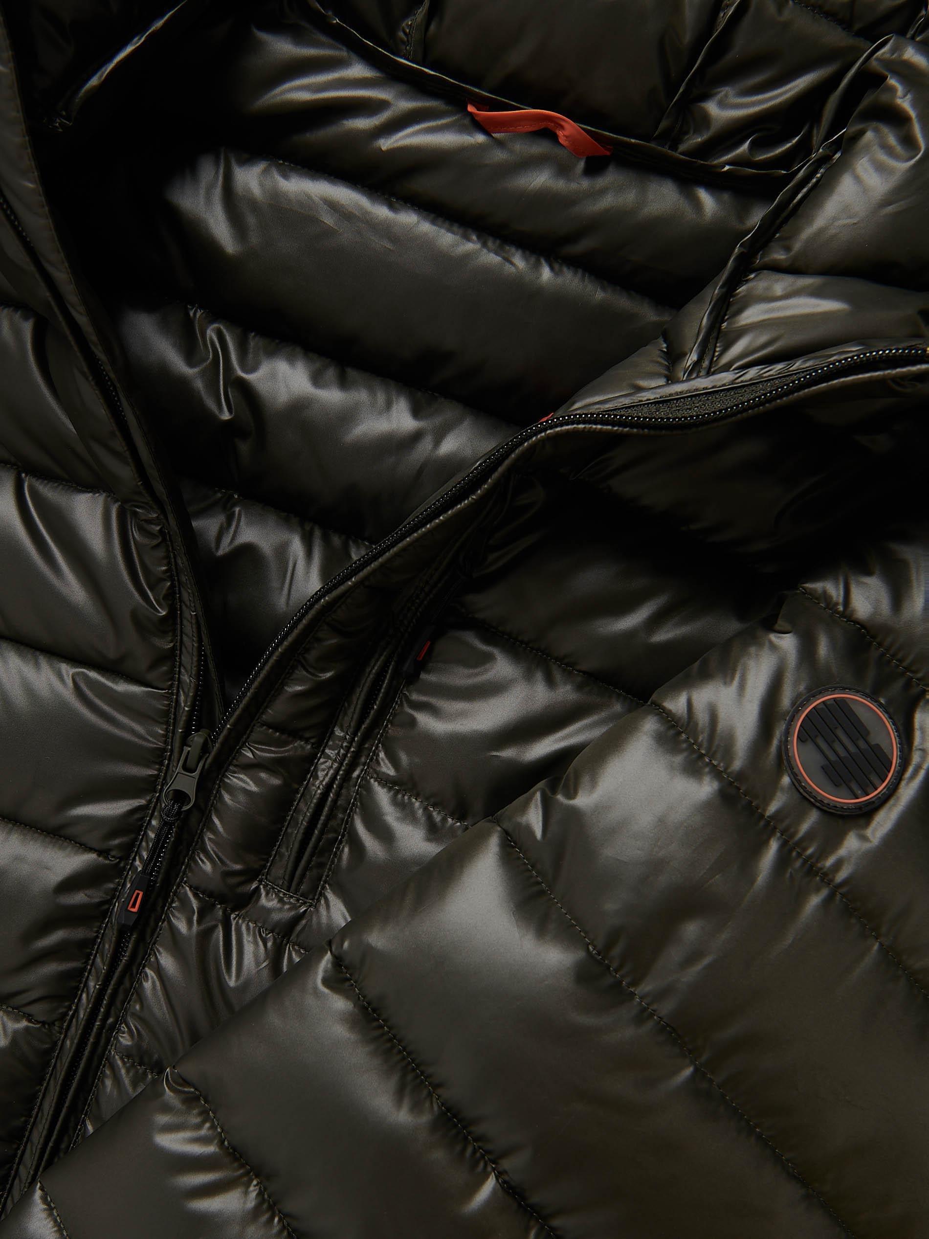 Brown Jacket With Contrasting Inserts, Khaki, large image number 5