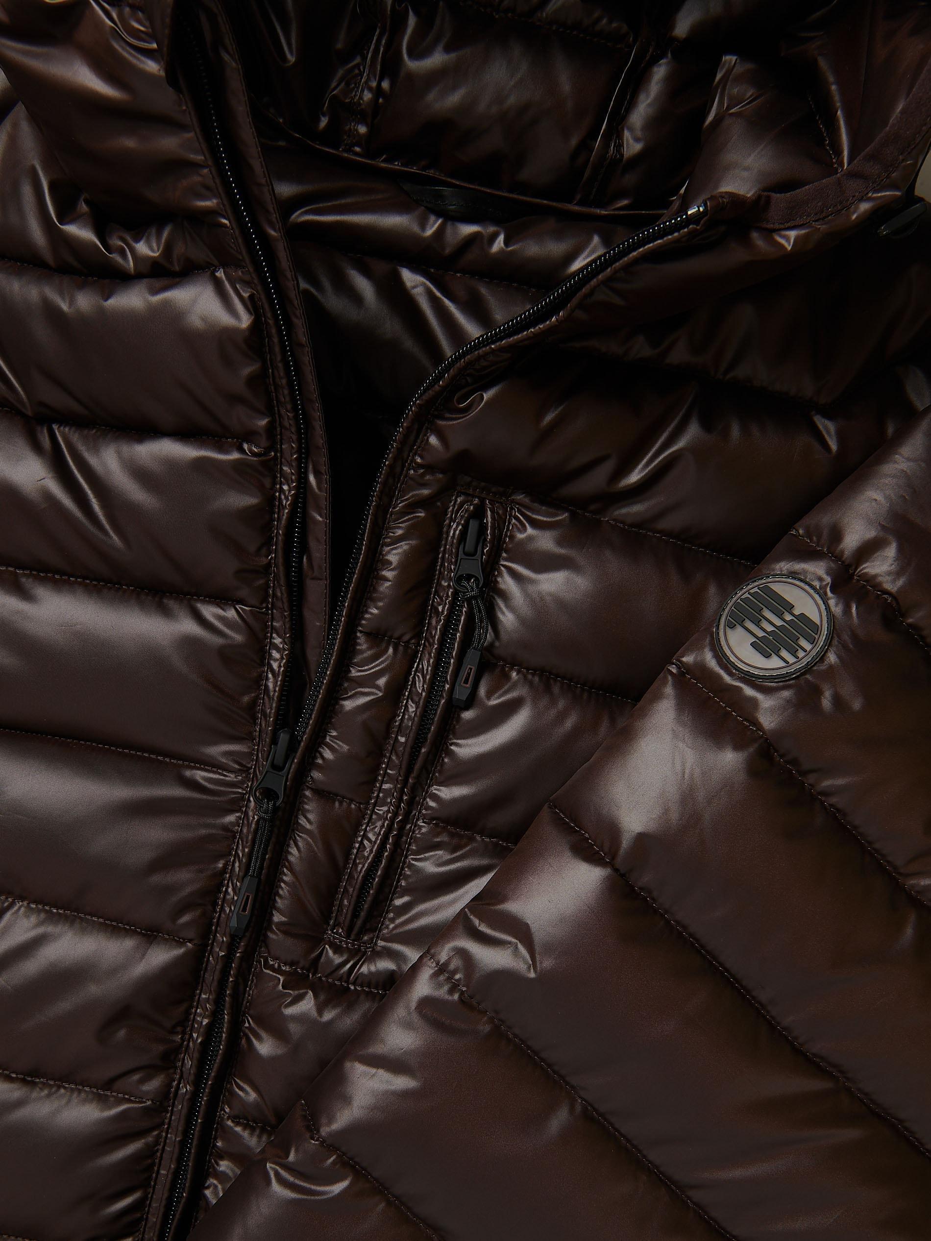 Brown Jacket With Contrasting Inserts, Brown, large image number 5