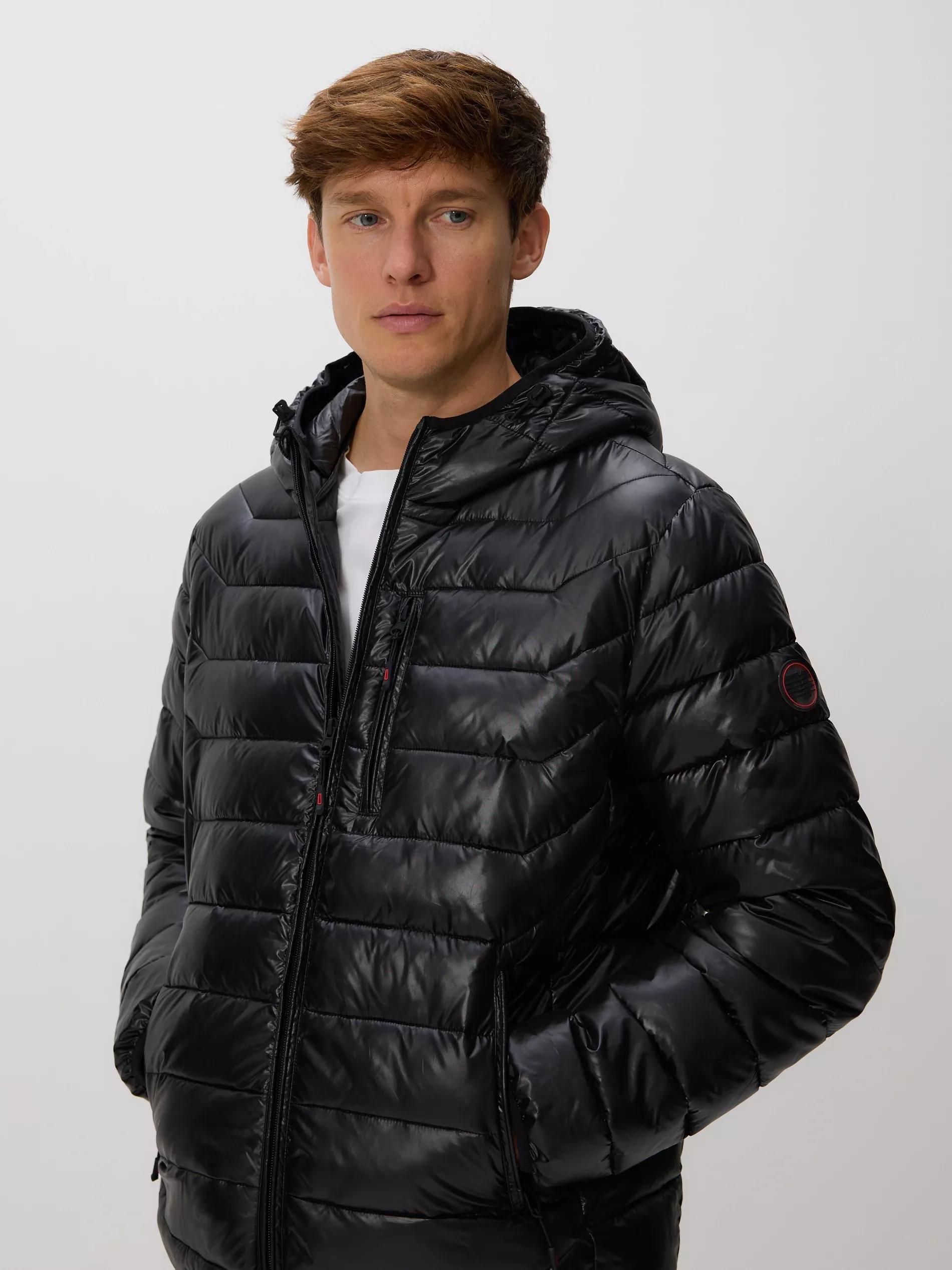 Black Jacket With Contrasting Inserts, Black, medium