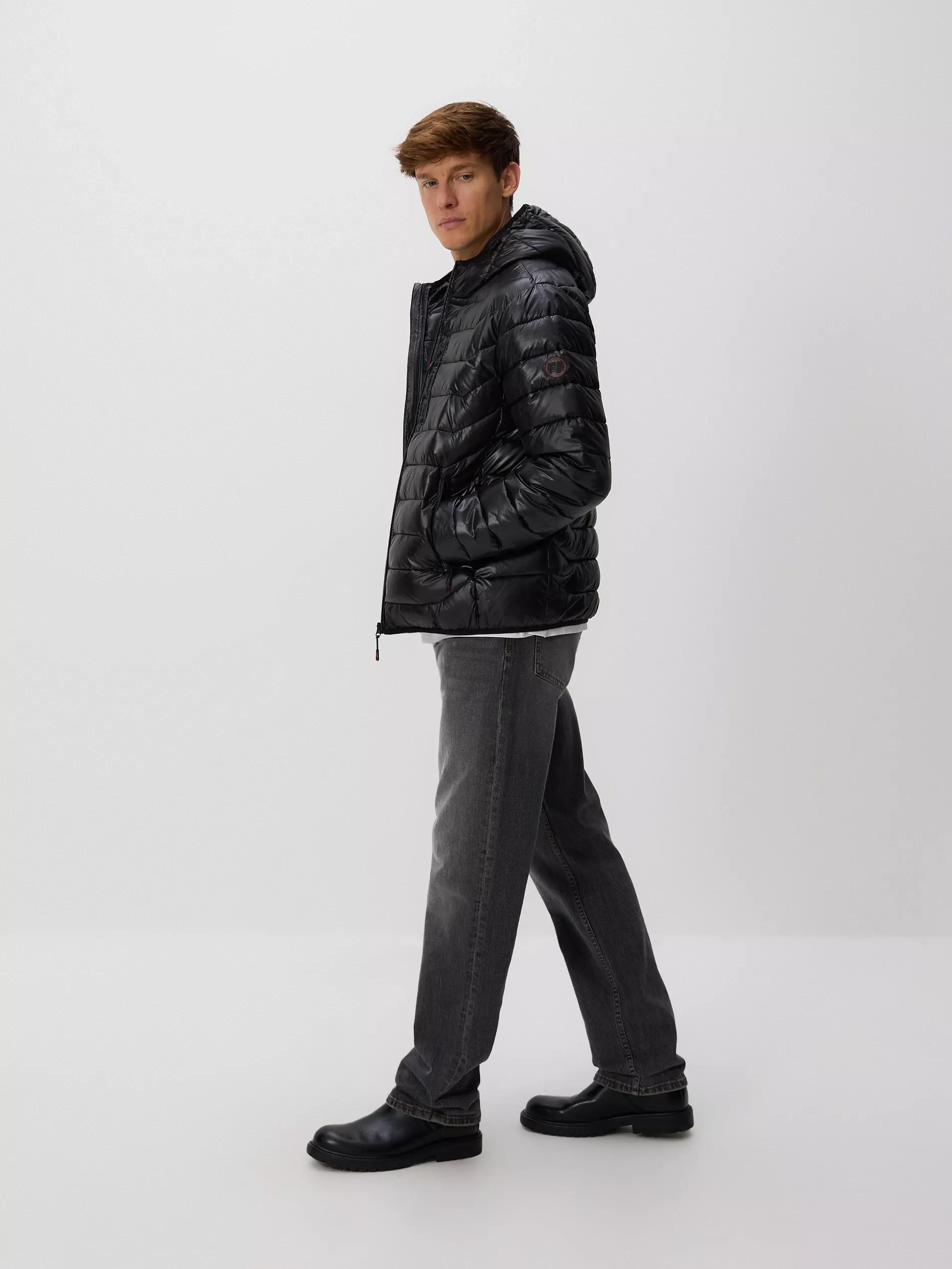 Black Jacket With Contrasting Inserts, Black, medium