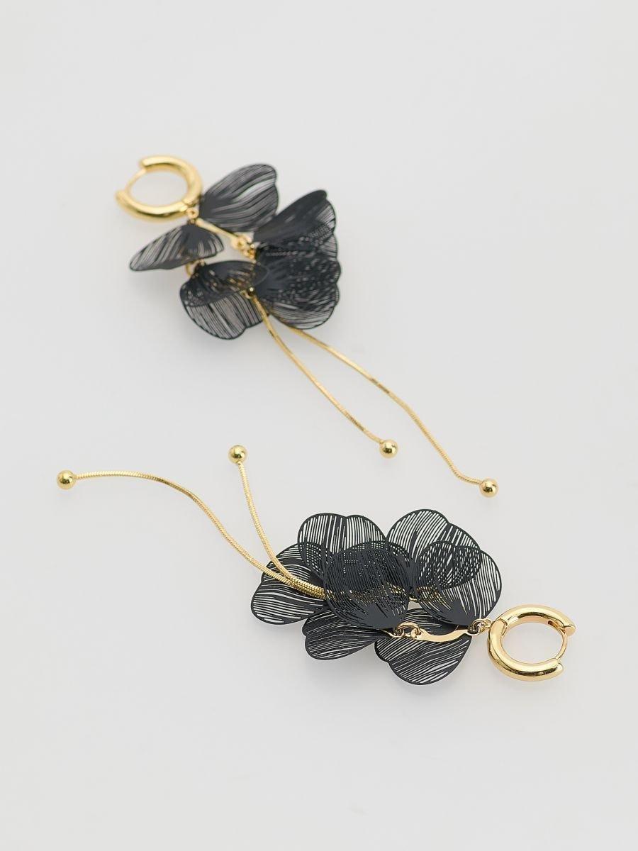 Black Earrings, Black, large image number 1