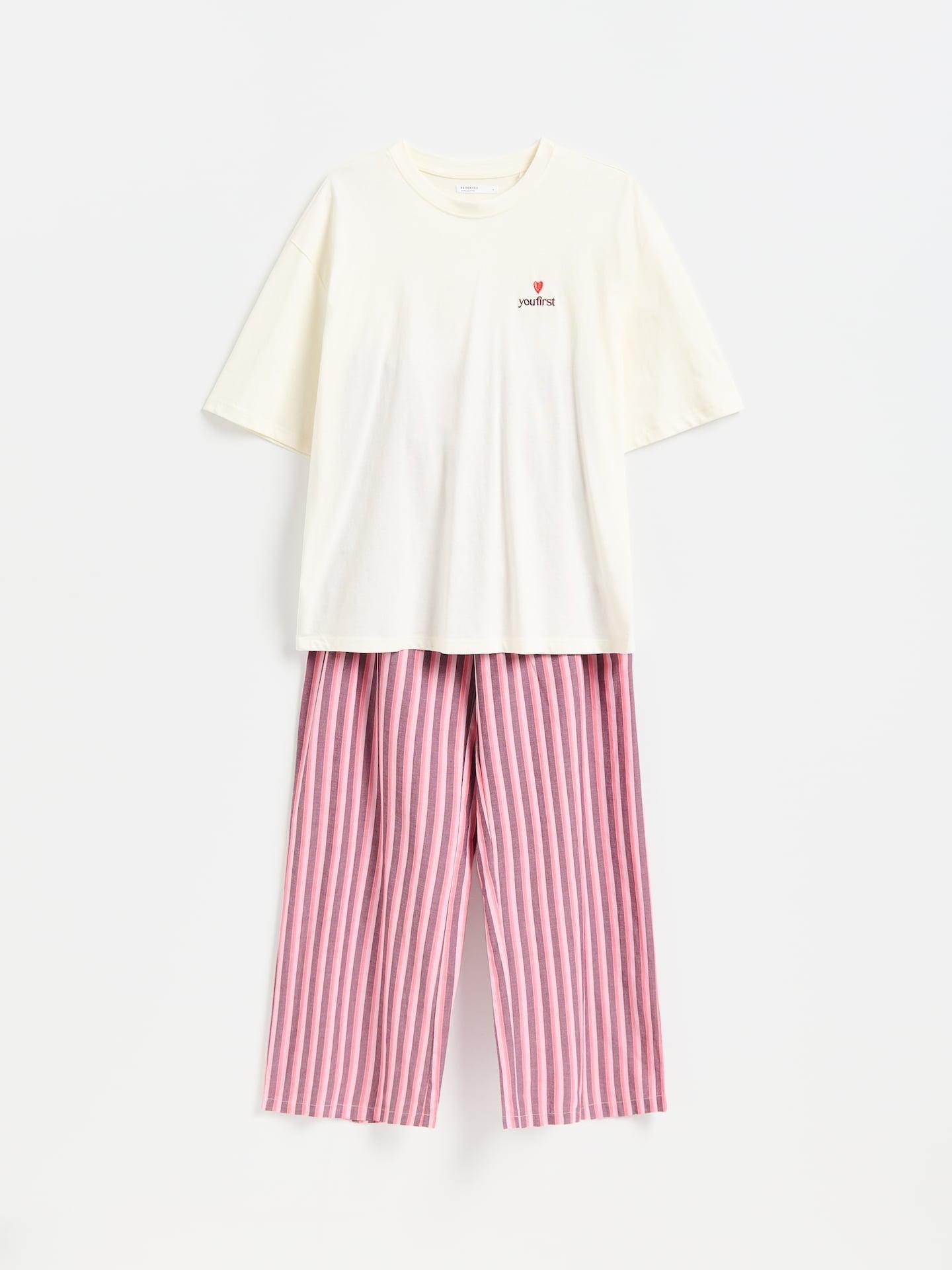 Purple Two Piece Printed Pyjama Set, Purple, large image number 3