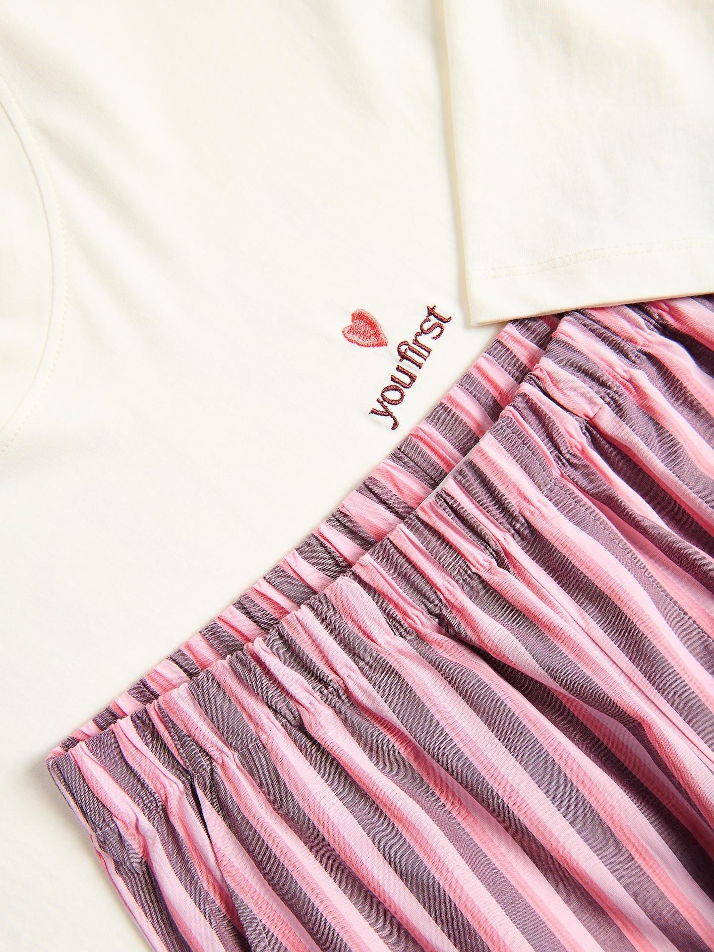 Purple Two Piece Printed Pyjama Set, Purple, large image number 5