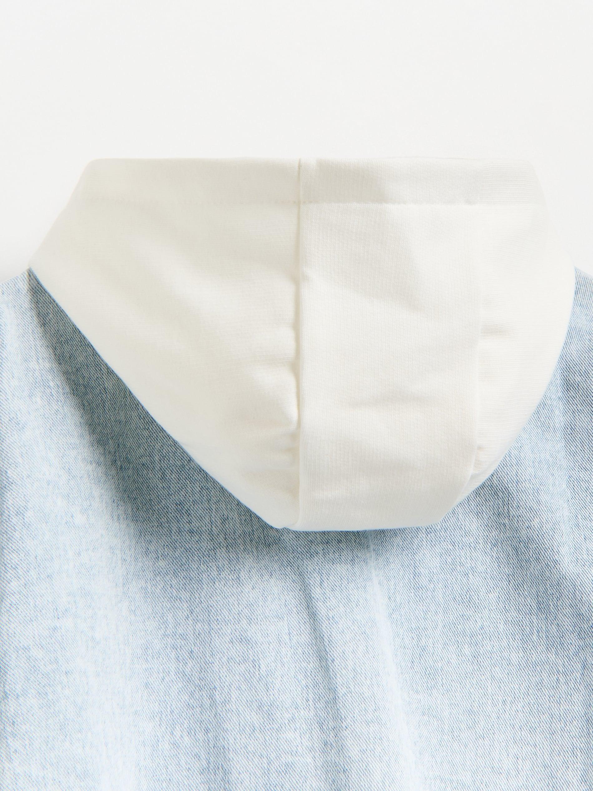 قميص بقبعة دنيم أزرق, Blue, medium