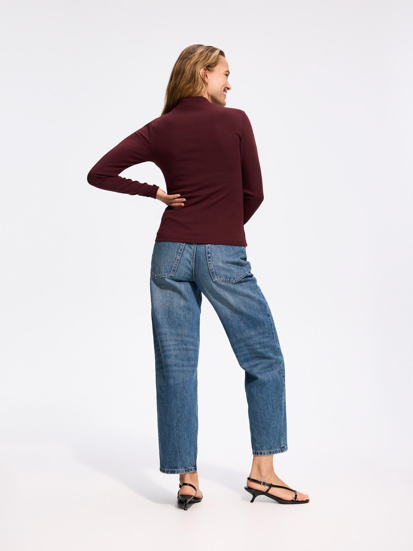 Modal Rich Long Sleeve T-Shirt, Burgundy, medium
