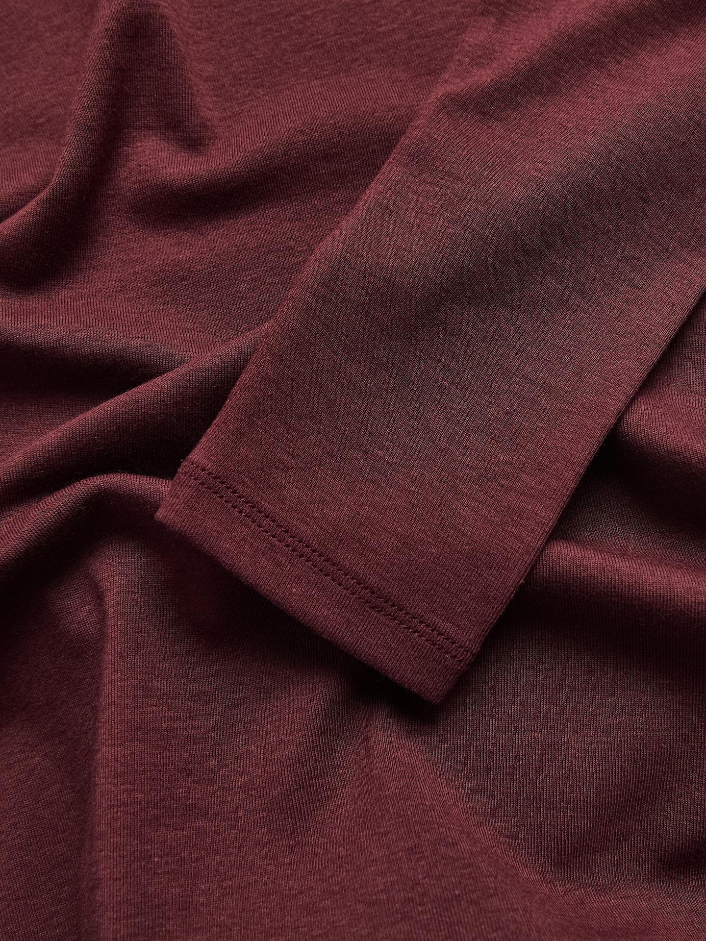 Modal Rich Long Sleeve T-Shirt, Burgundy, large image number 5