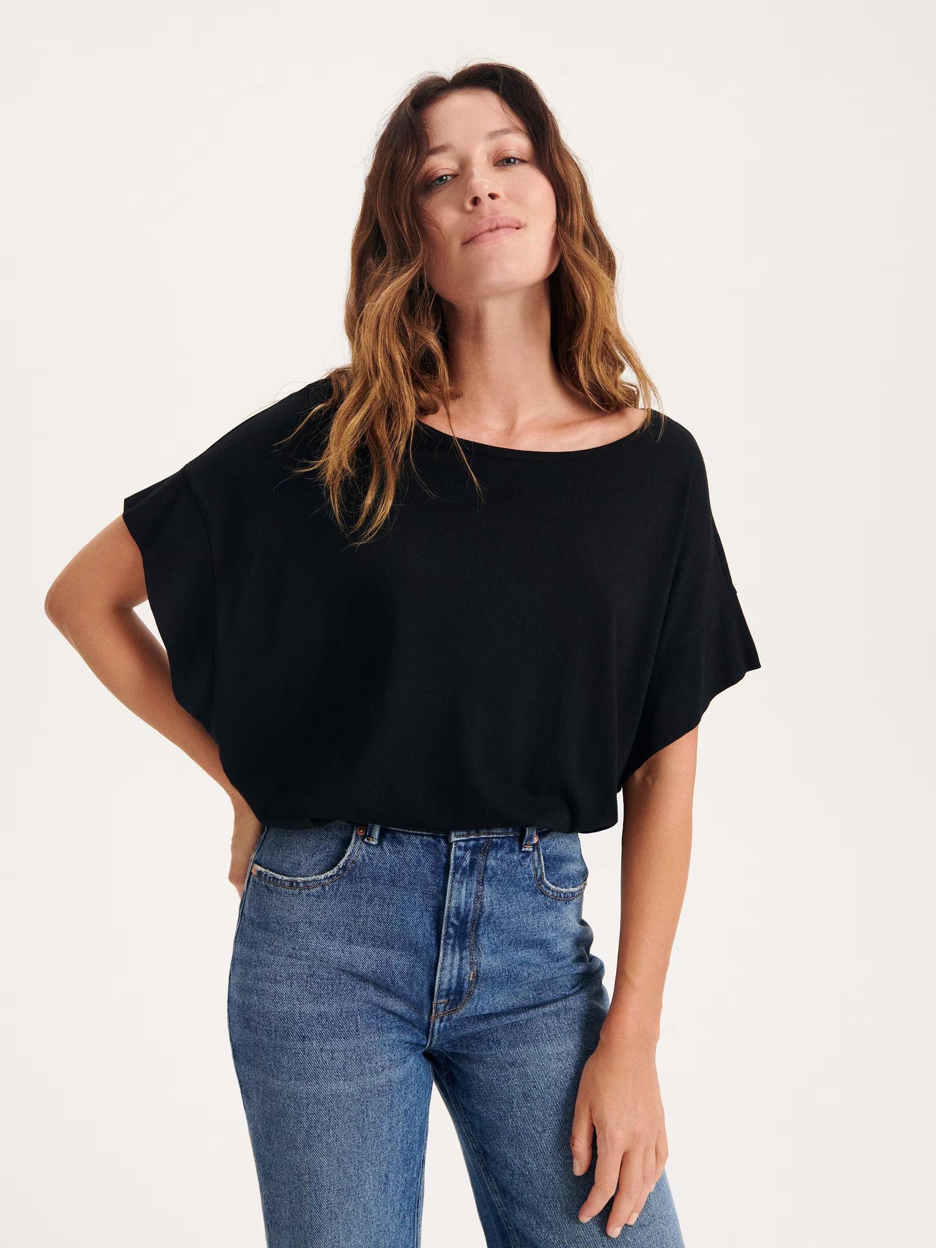 Black Kimono Shirt, , large image number 2