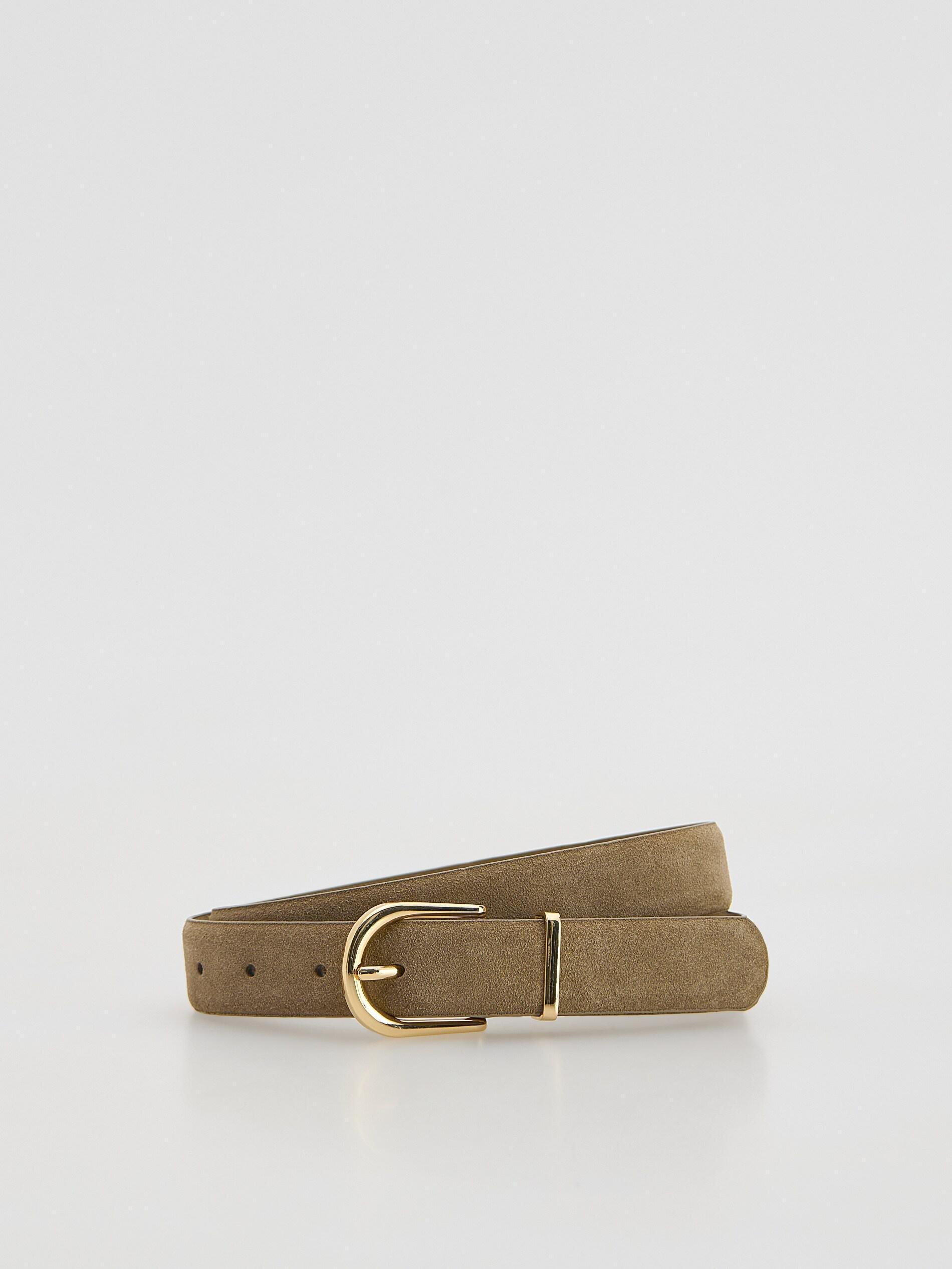 DUSTY BROWN Suede belt, Brown, large image number 0