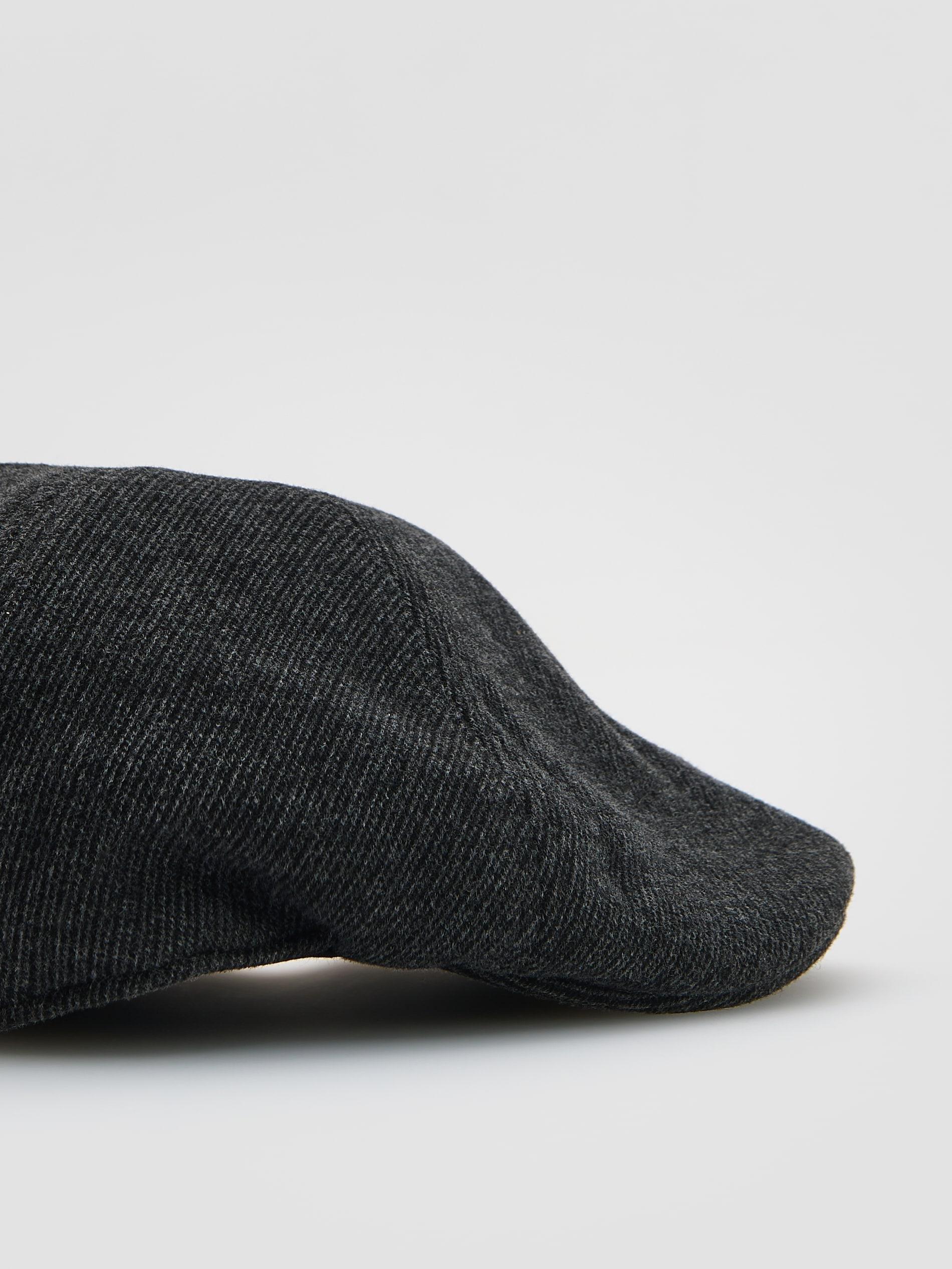 Grey Wool Blend Flat Cap, Grey, large image number 1