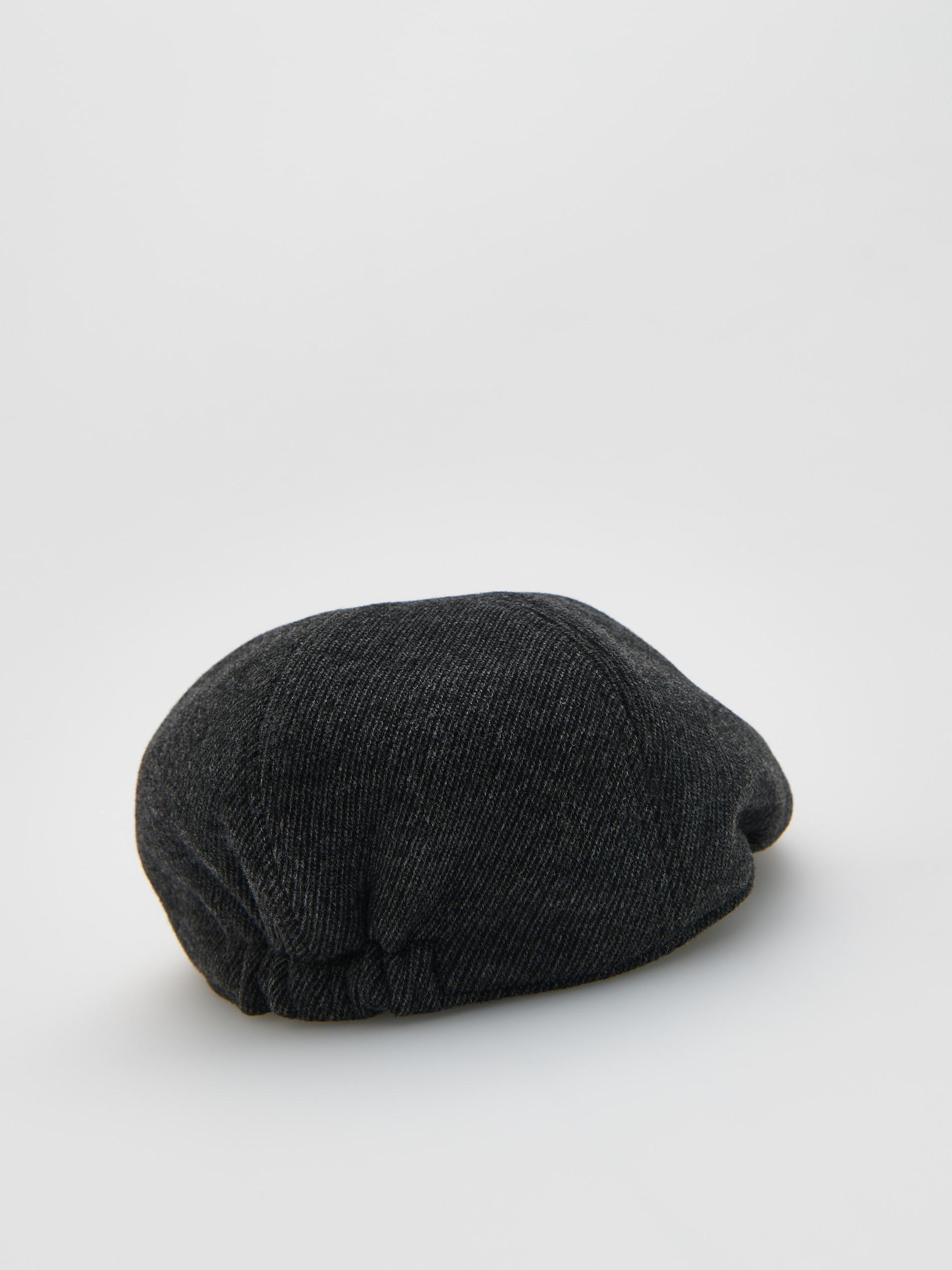 Grey Wool Blend Flat Cap, Grey, large image number 2