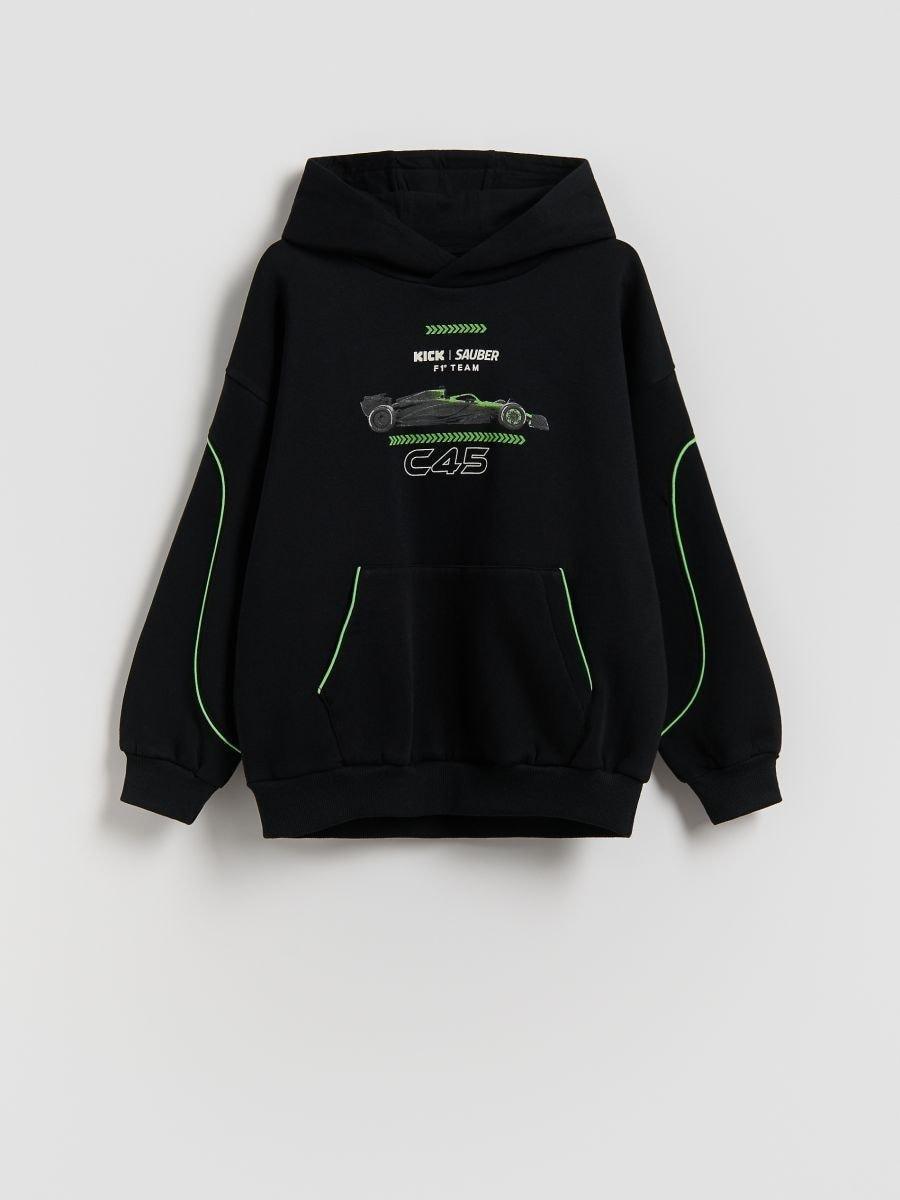 Black Team Kick Sauber F1 Sweatshirt, Black, medium