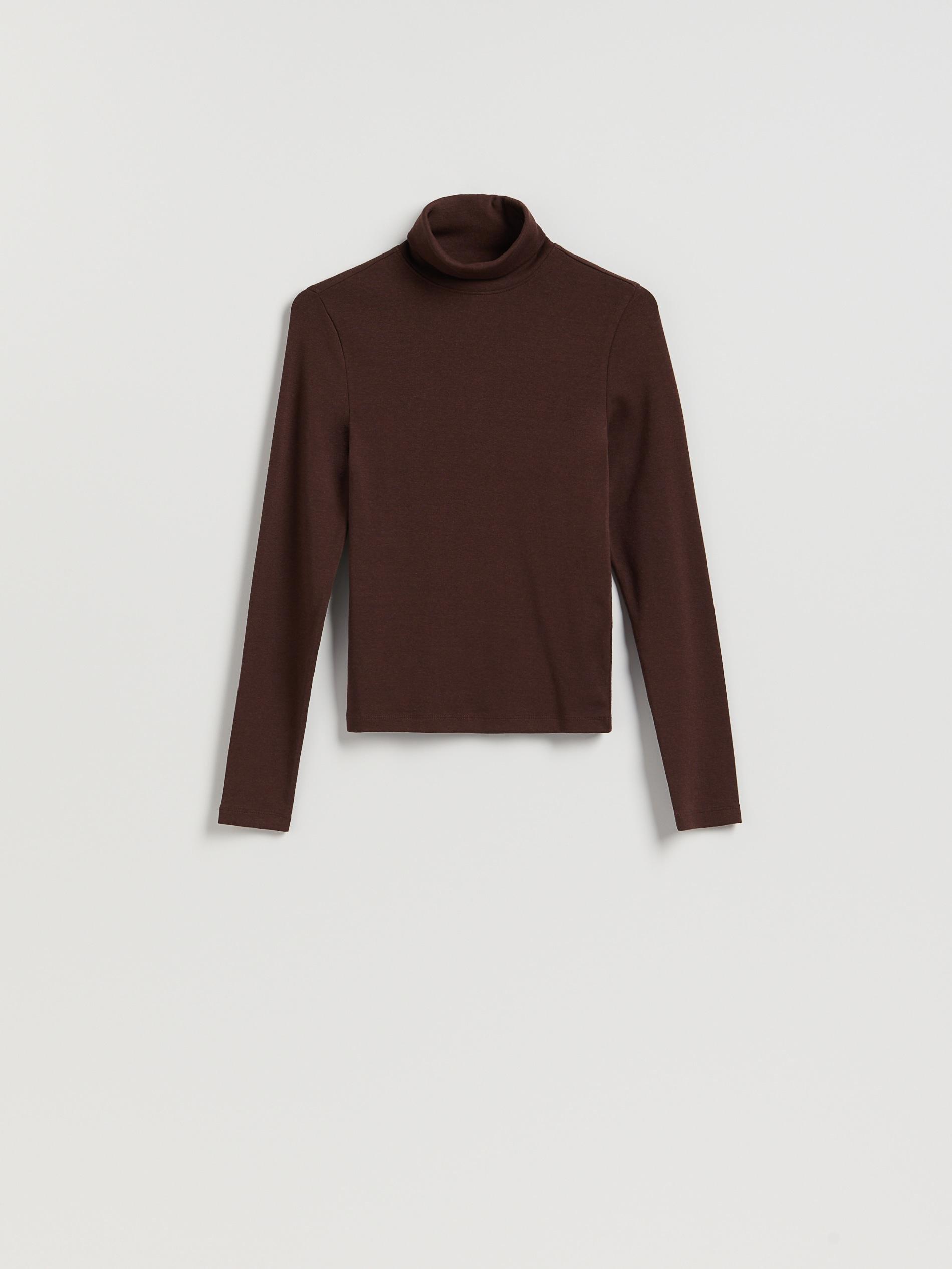 Brown Long-Sleeved Turtleneck, Brown, large image number 8