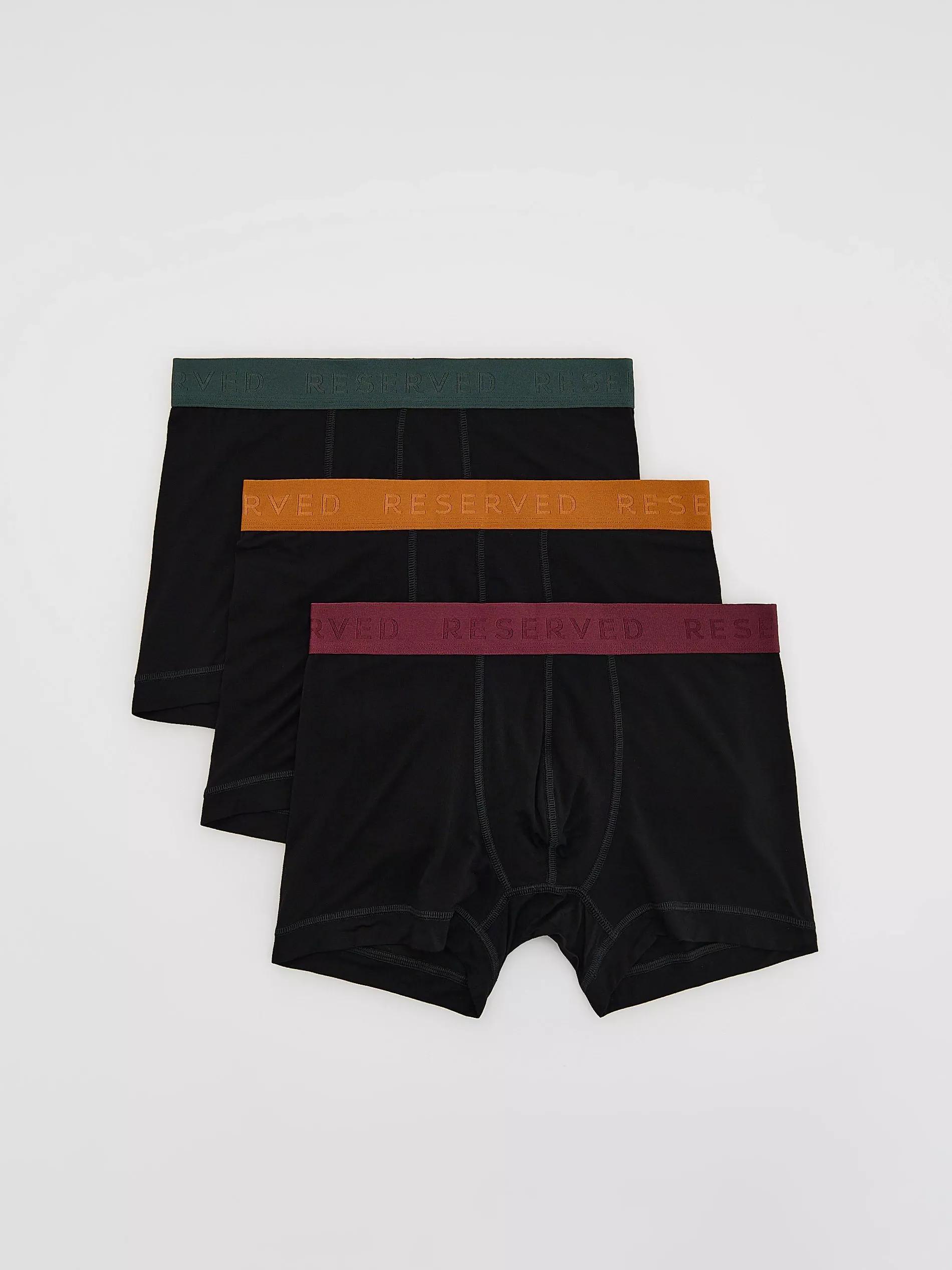Black Long Boxers 3 Pack, Black, large image number 0