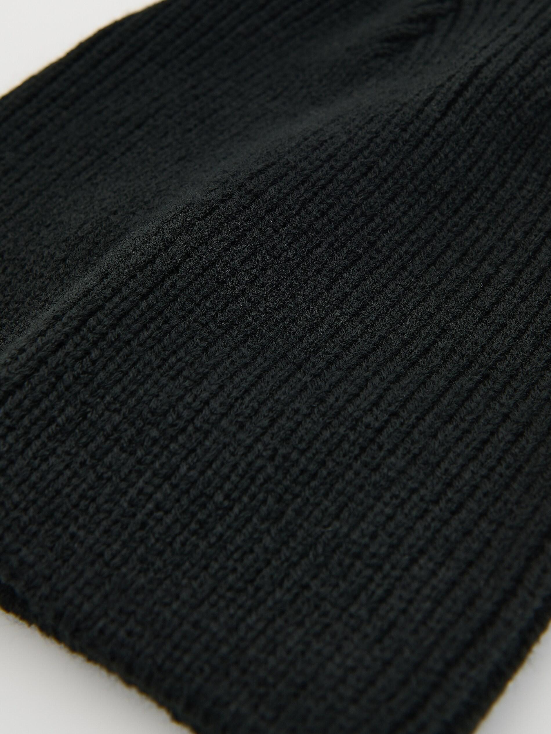 Black Beanie, Black, large image number 1