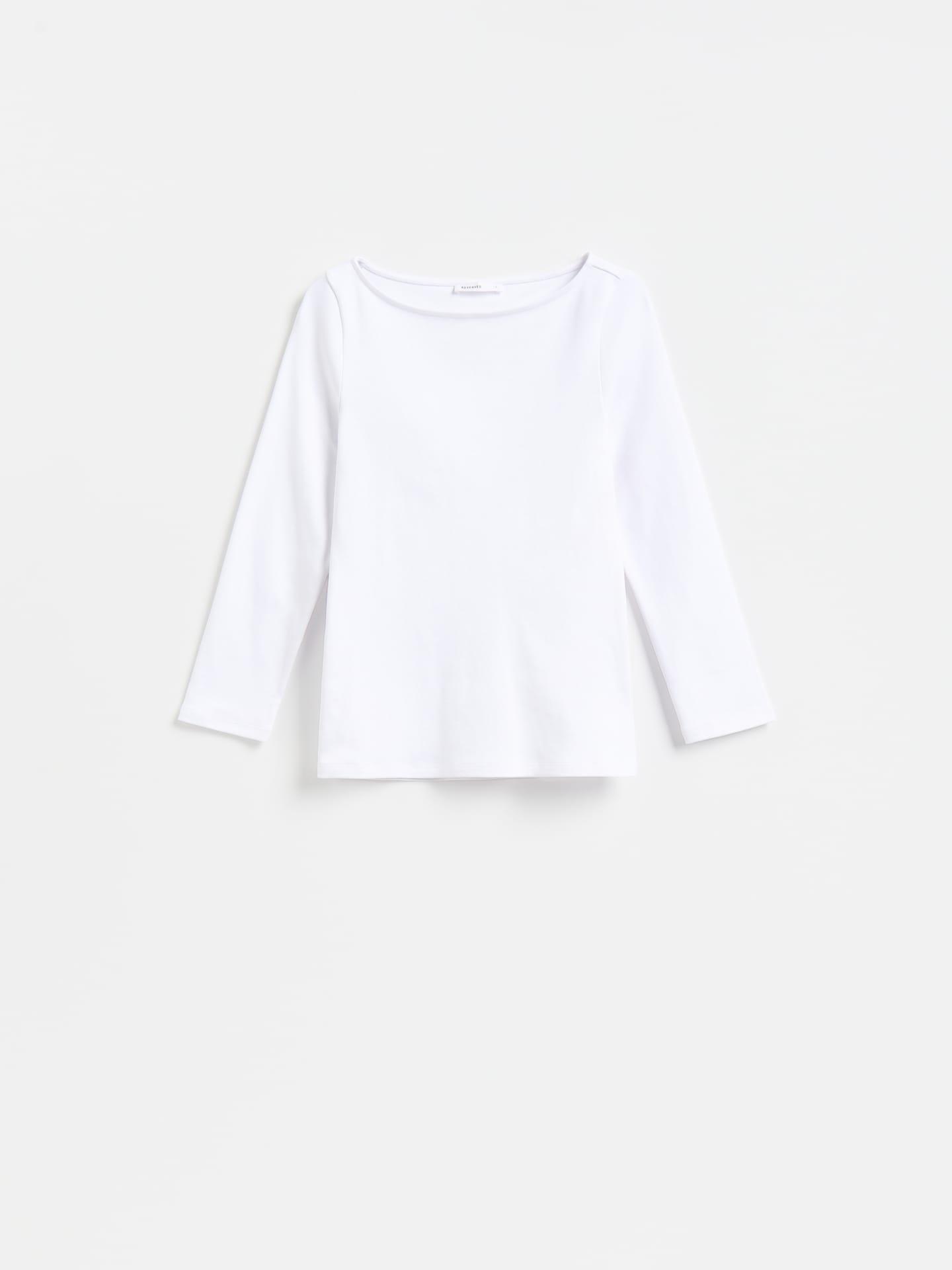 White Cotton Rich Long Sleeve T-Shirt, White, large image number 3